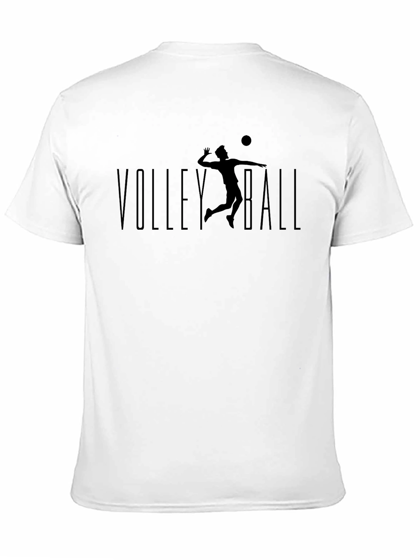 Volleyball Player Graphic T-Shirt - Black