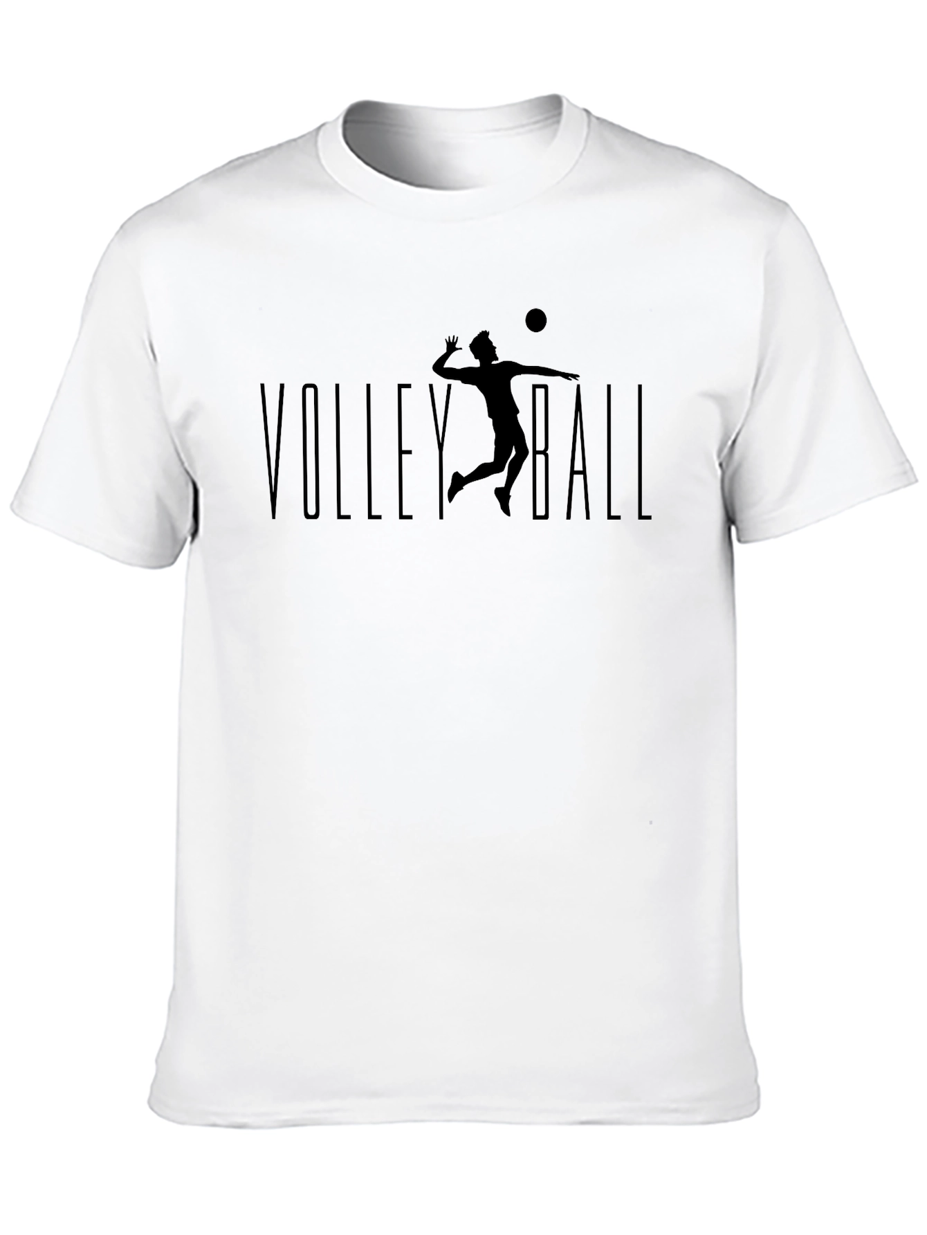Volleyball Player Graphic T-Shirt - Black