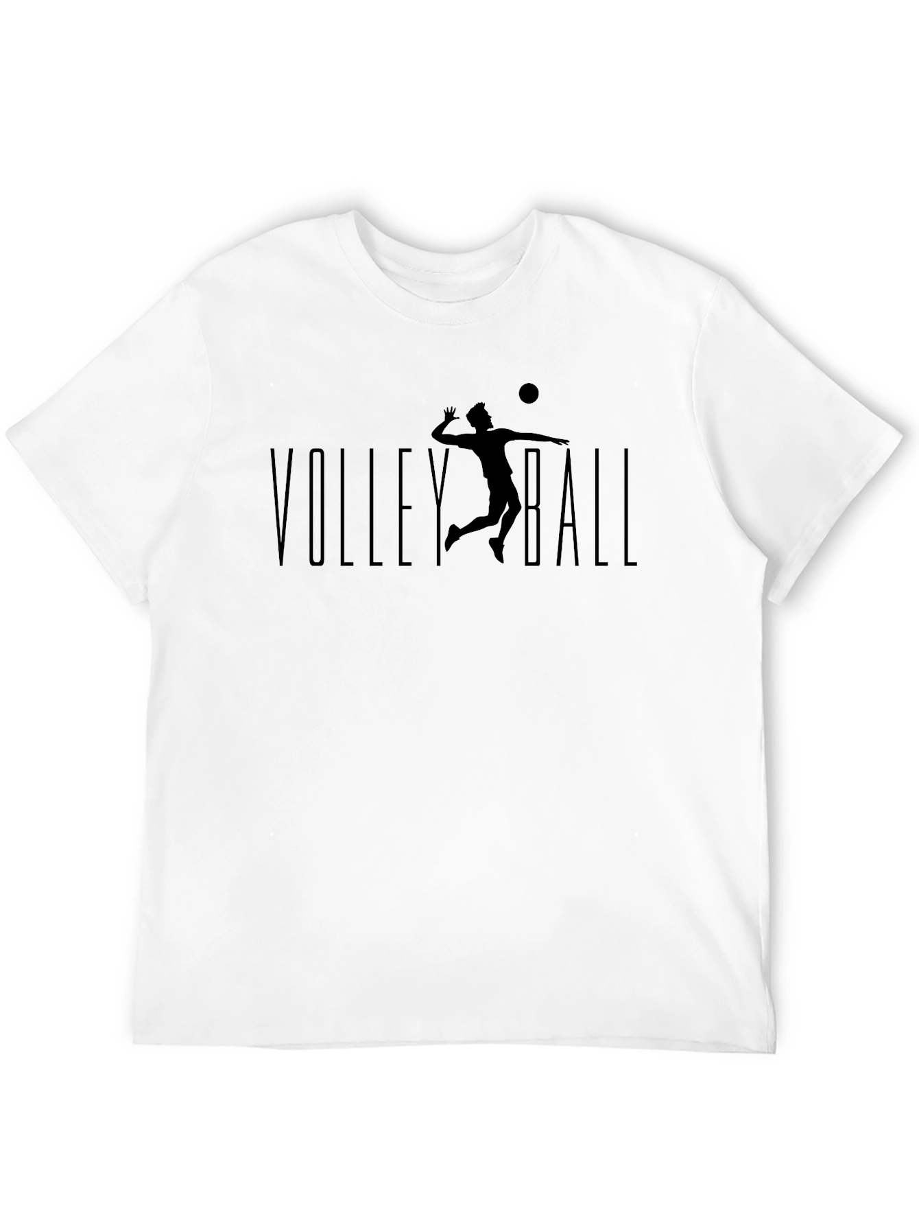 Volleyball Player Graphic T-Shirt - Black