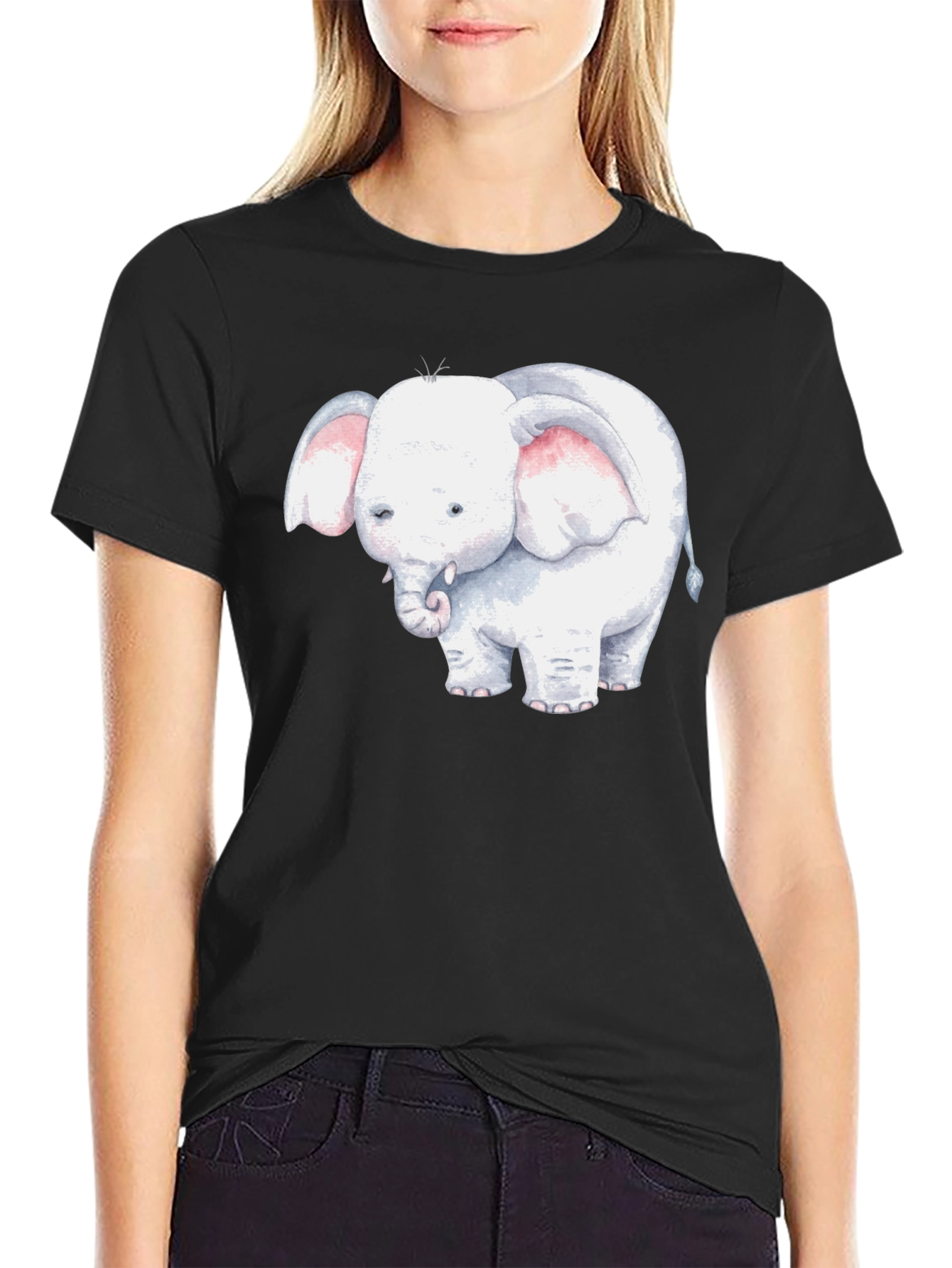 Elephant Graphic Tee - Cute Animal T-Shirt