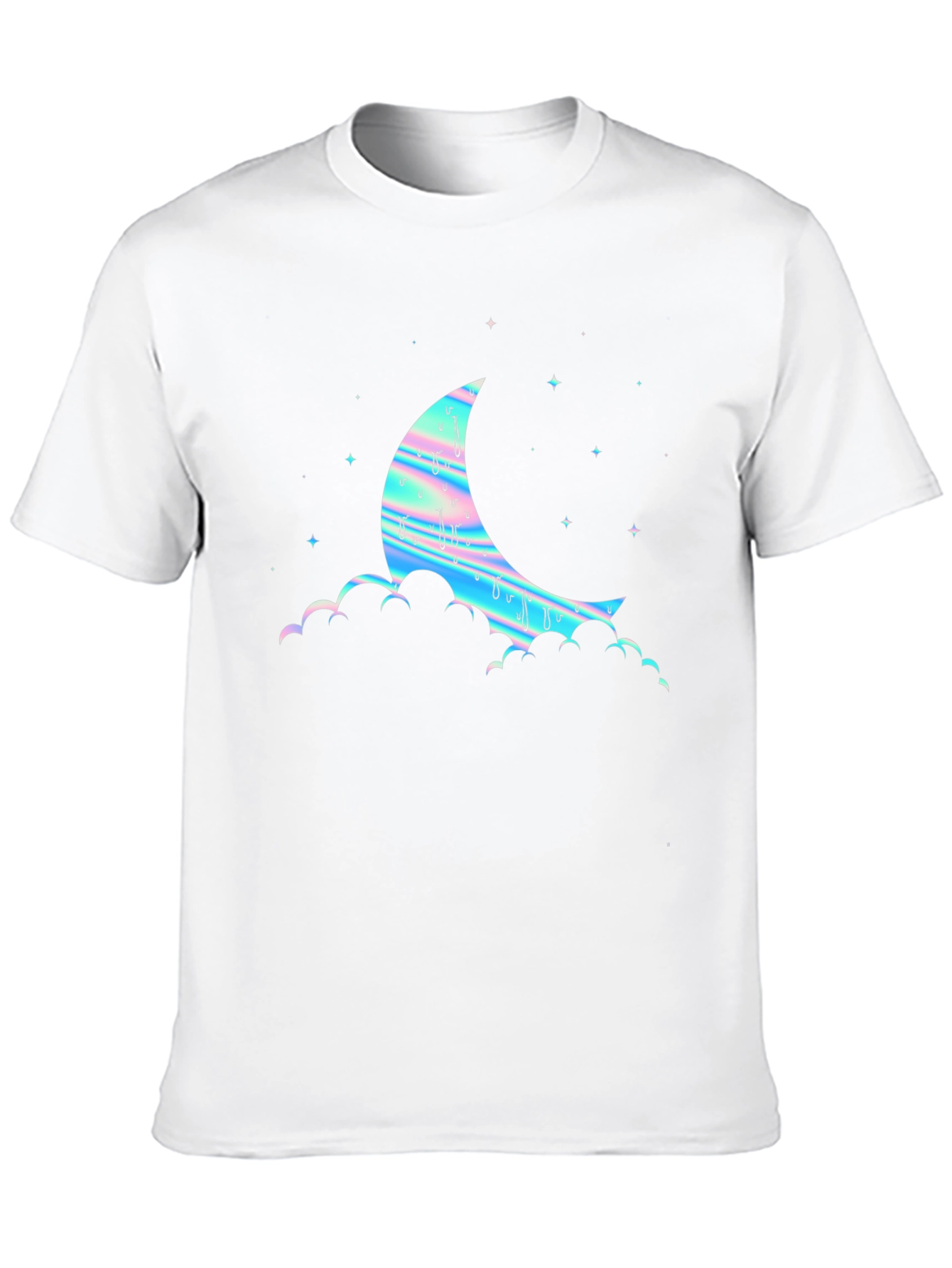 Dreamy Moon Graphic Tee - Black Cotton Blend