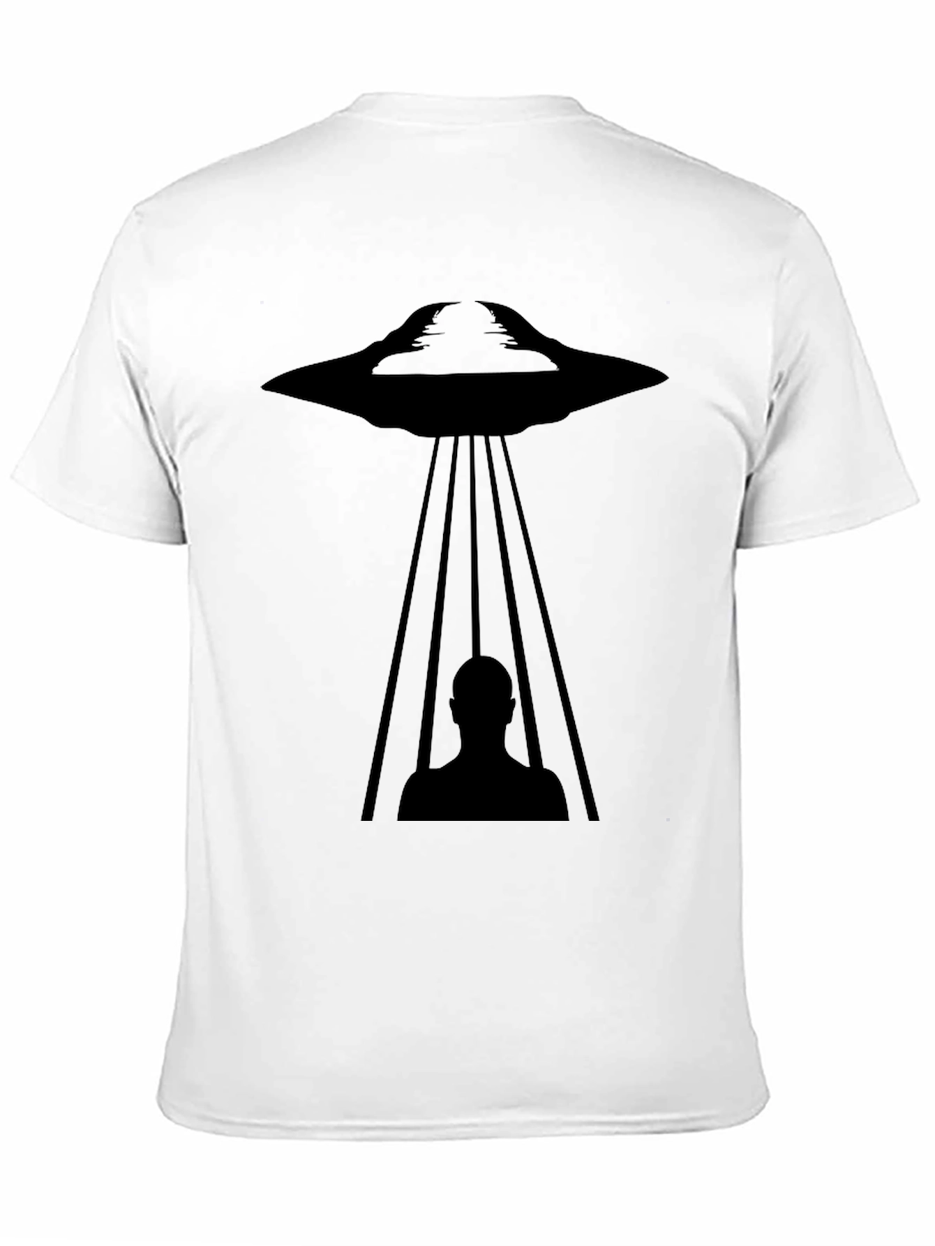 UFO Abduction Graphic T-Shirt - Black