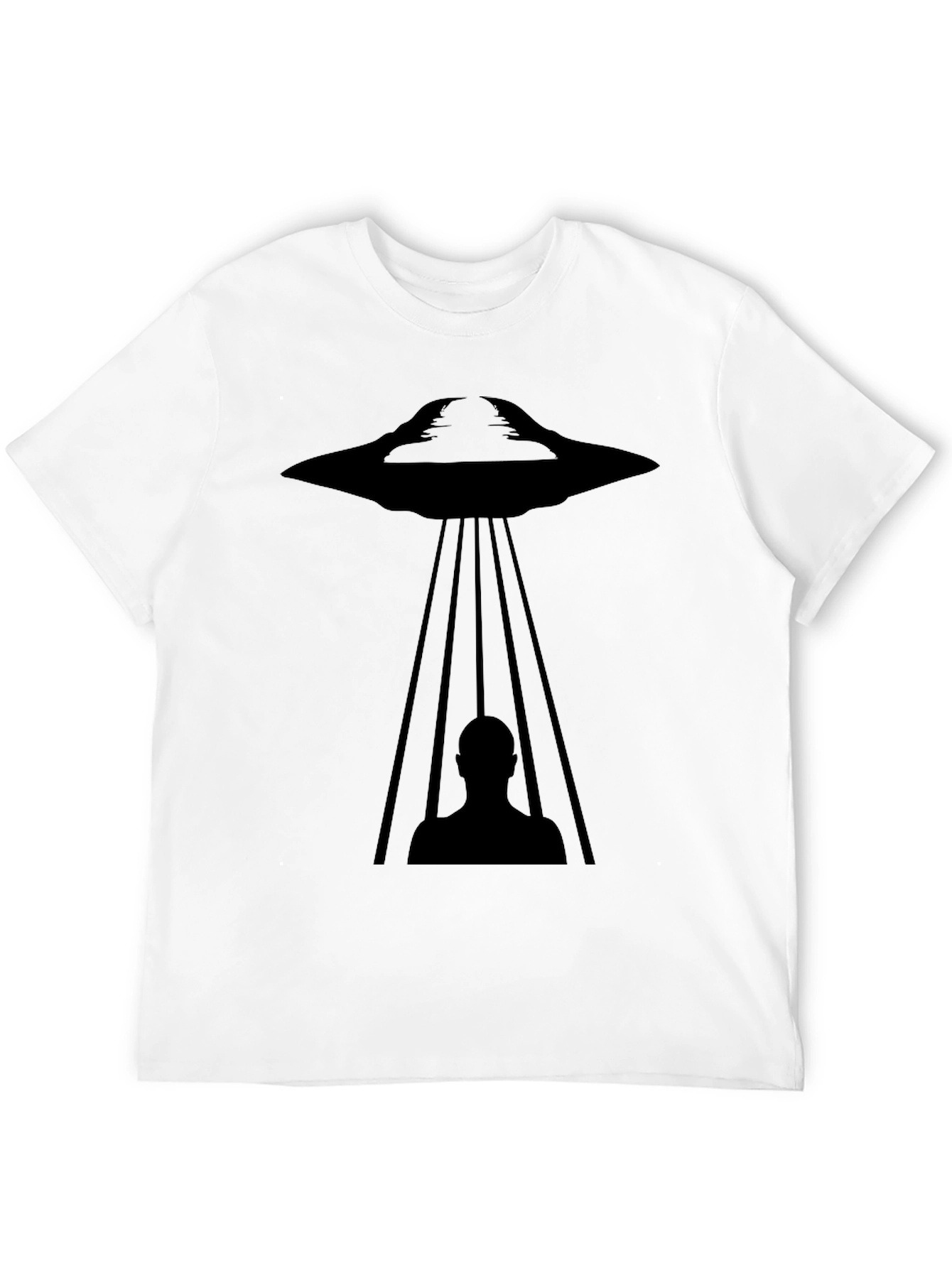 UFO Abduction Graphic T-Shirt - Black