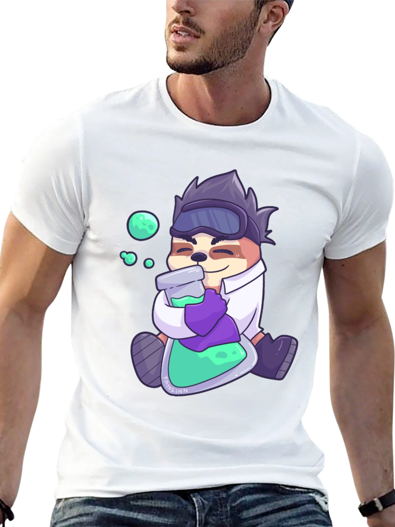 Sloth Scientist Graphic T-Shirt