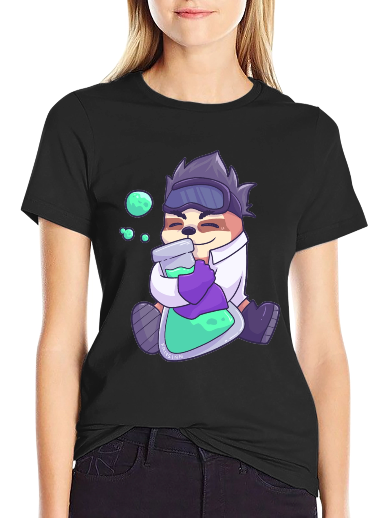 Sloth Scientist Graphic T-Shirt