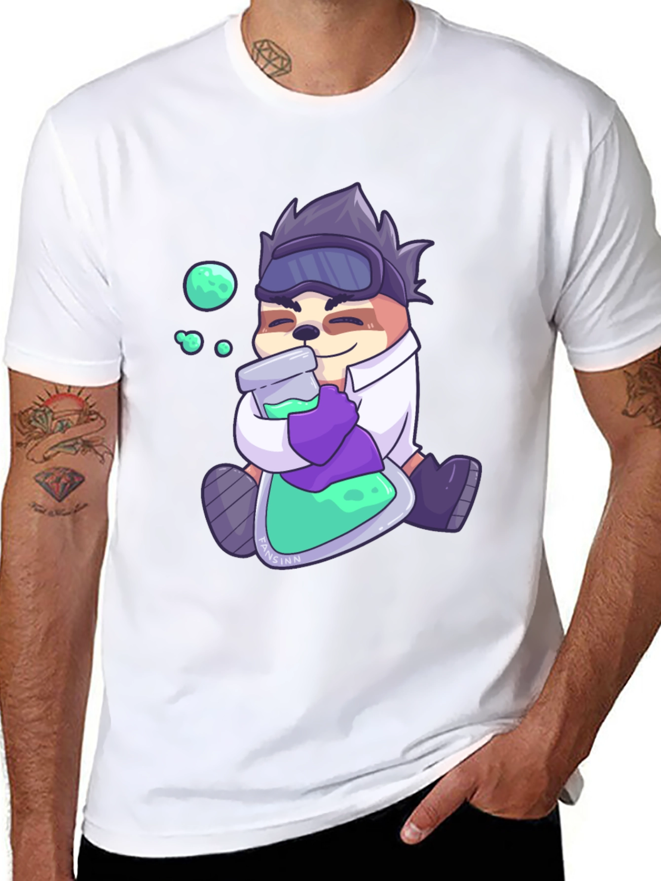 Sloth Scientist Graphic T-Shirt