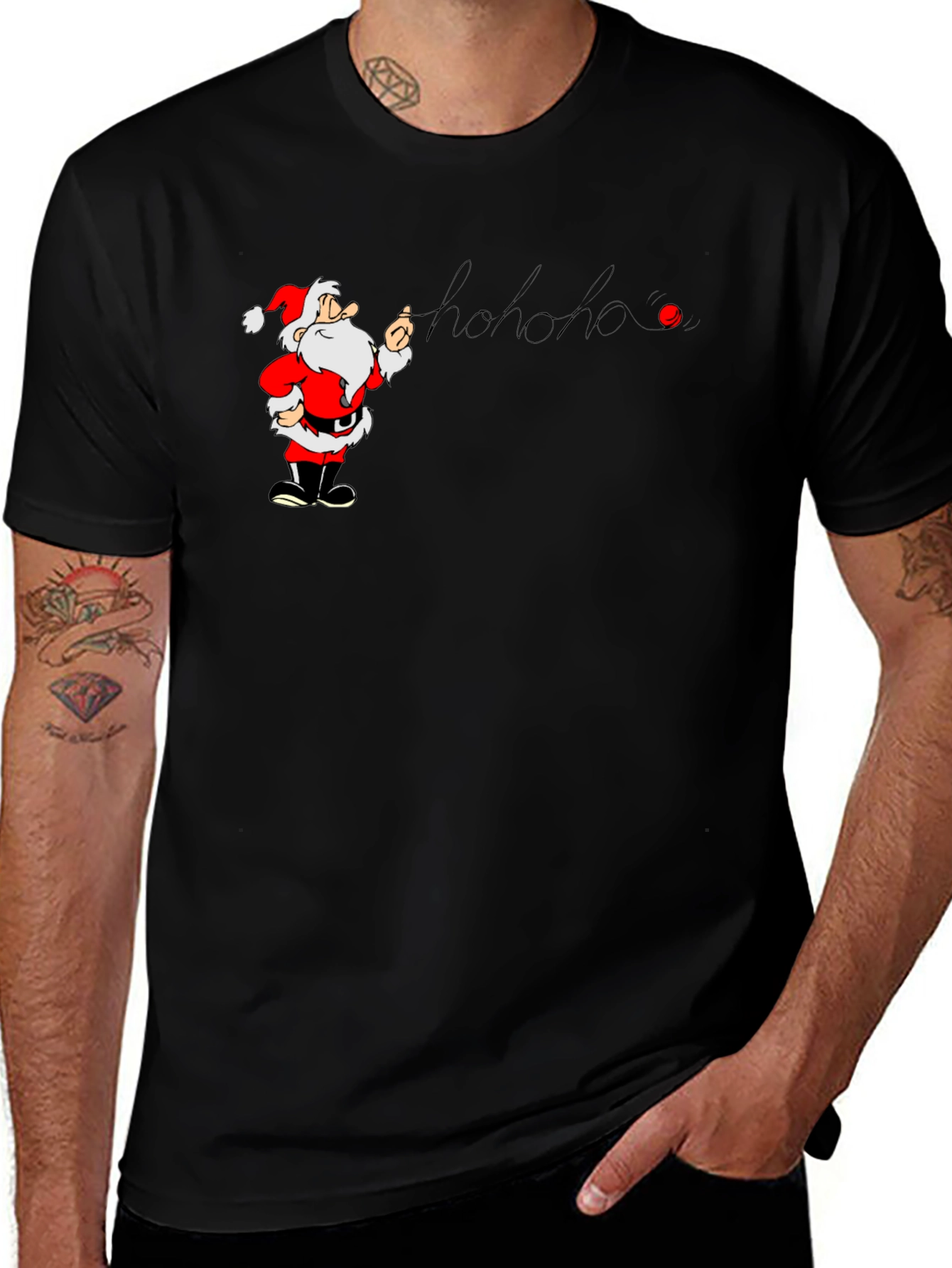 Santa Hohoho Graphic T-Shirt - Holiday Cheer