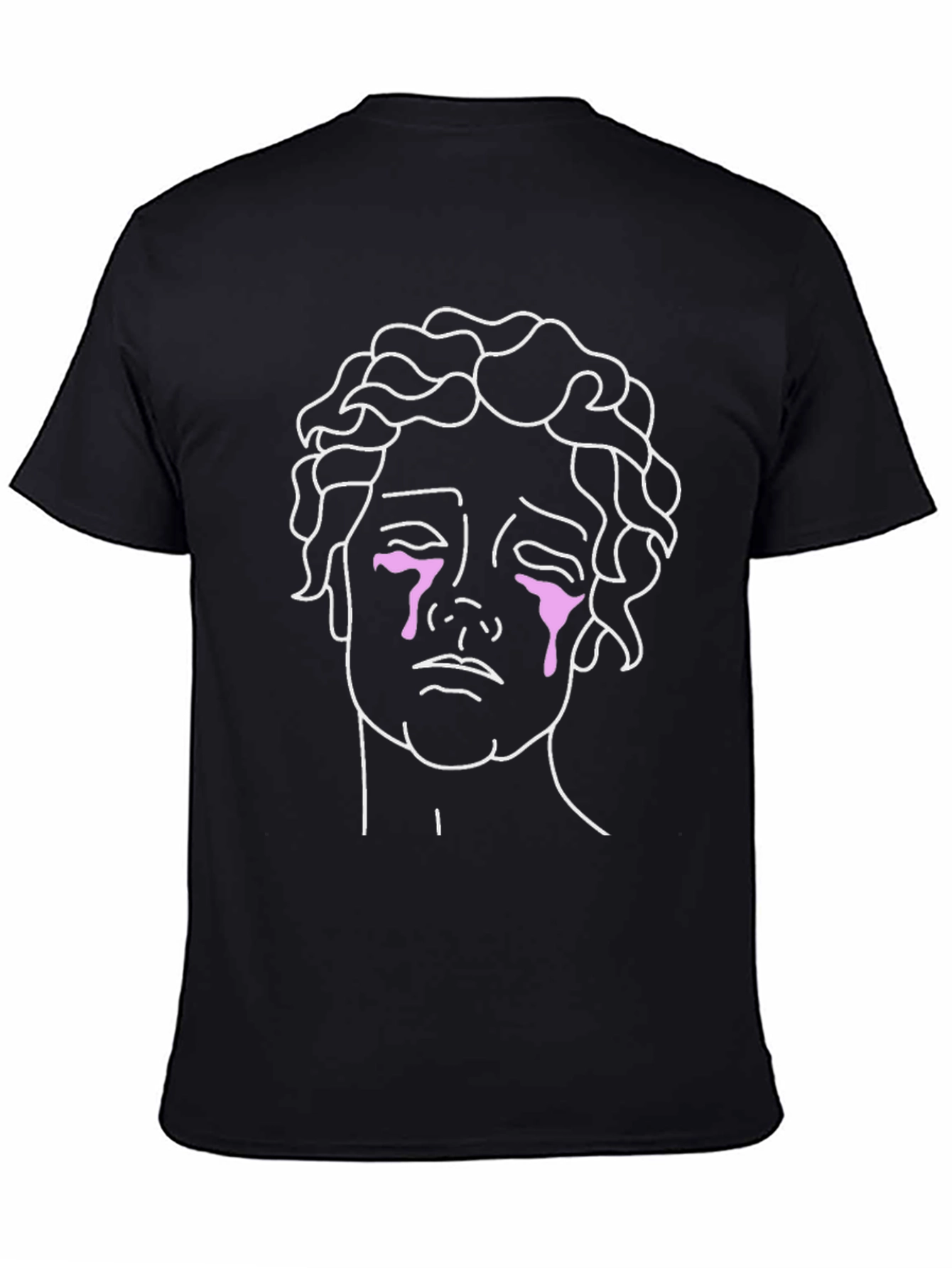 Crying Statue Graphic Tee - Black