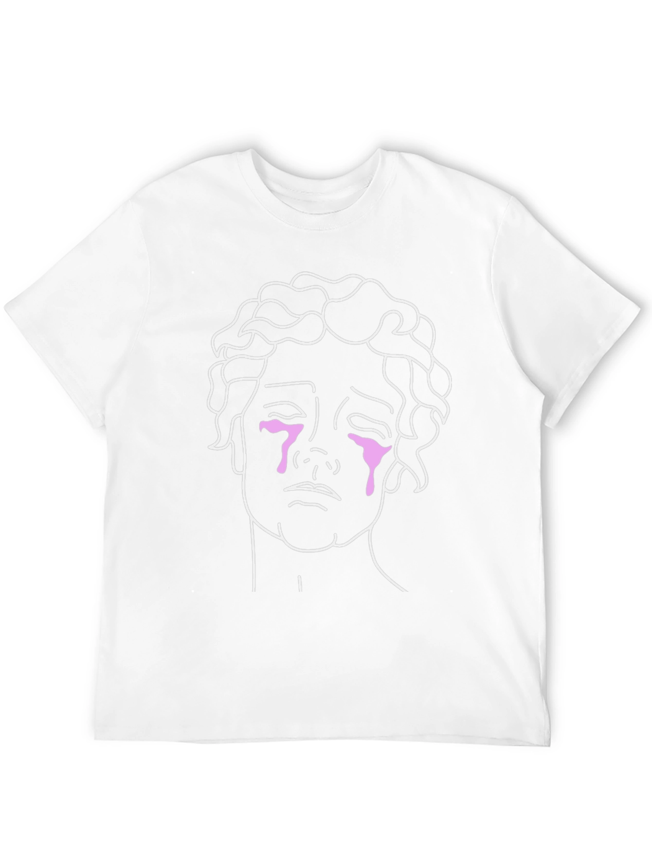 Crying Statue Graphic Tee - Black