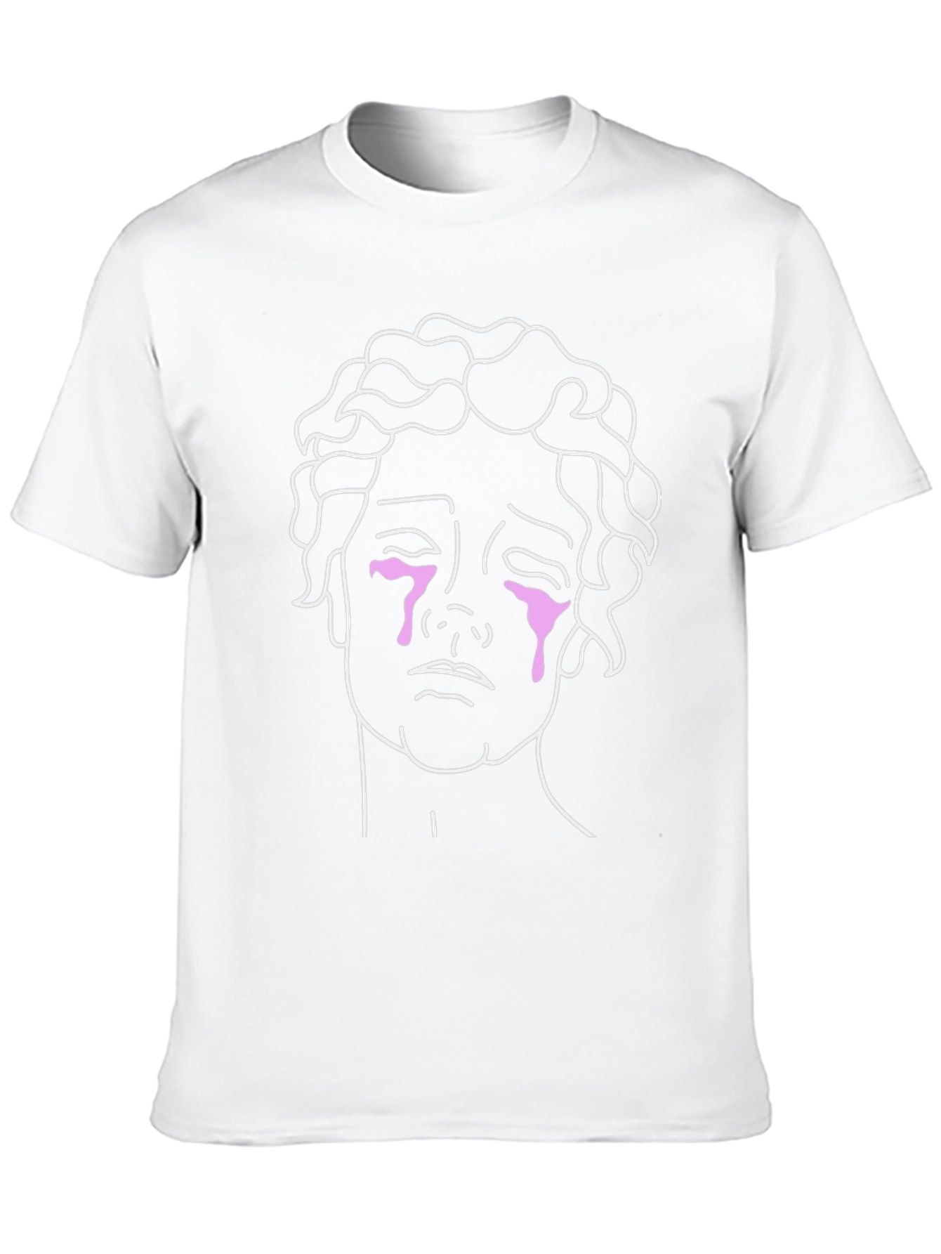 Crying Statue Graphic Tee - Black