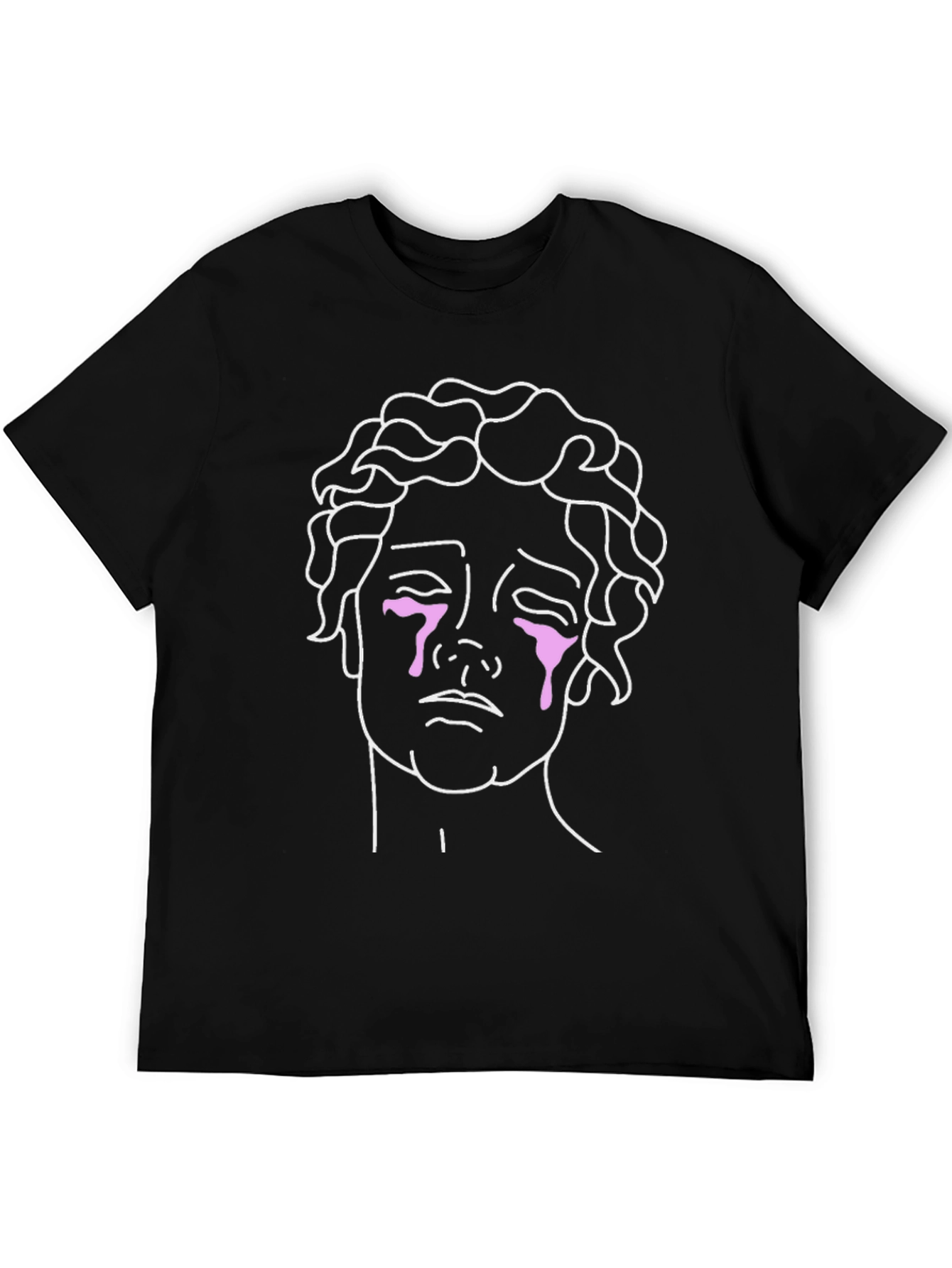 Crying Statue Graphic Tee - Black