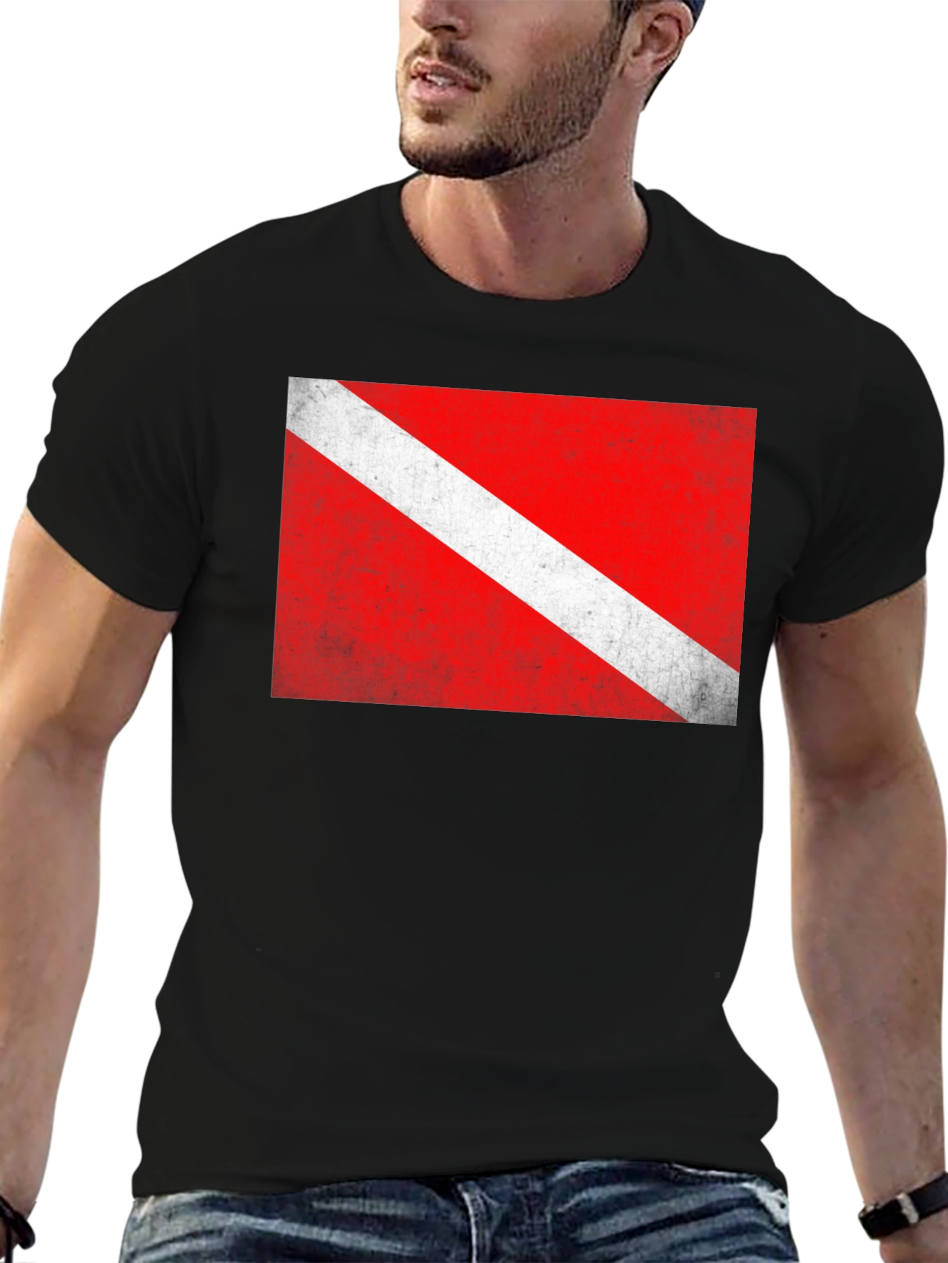 Diver Down Flag Graphic T-Shirt - Scuba Diving Tee