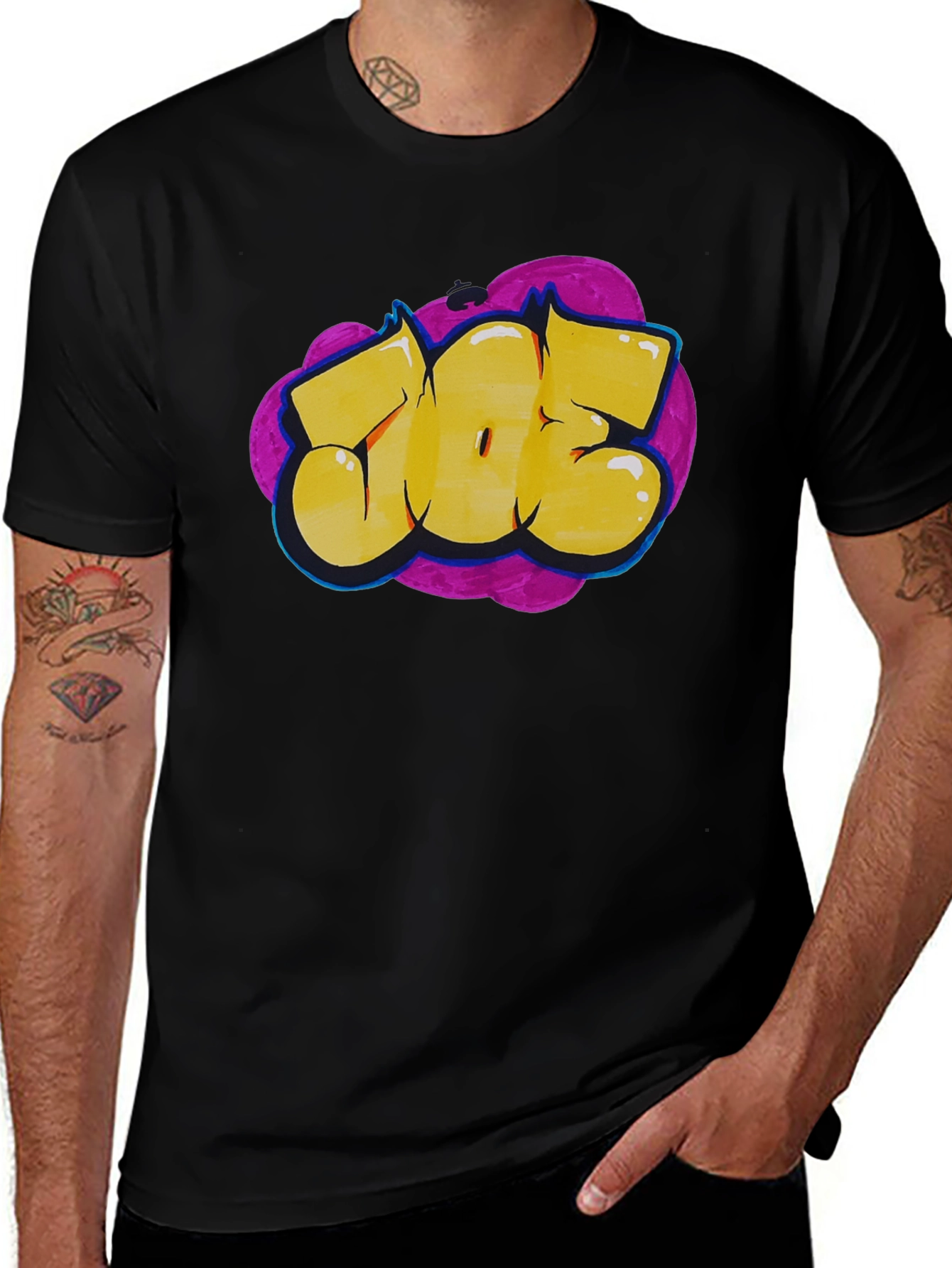Graffiti Style Graphic Tee - Bold Statement T-Shirt