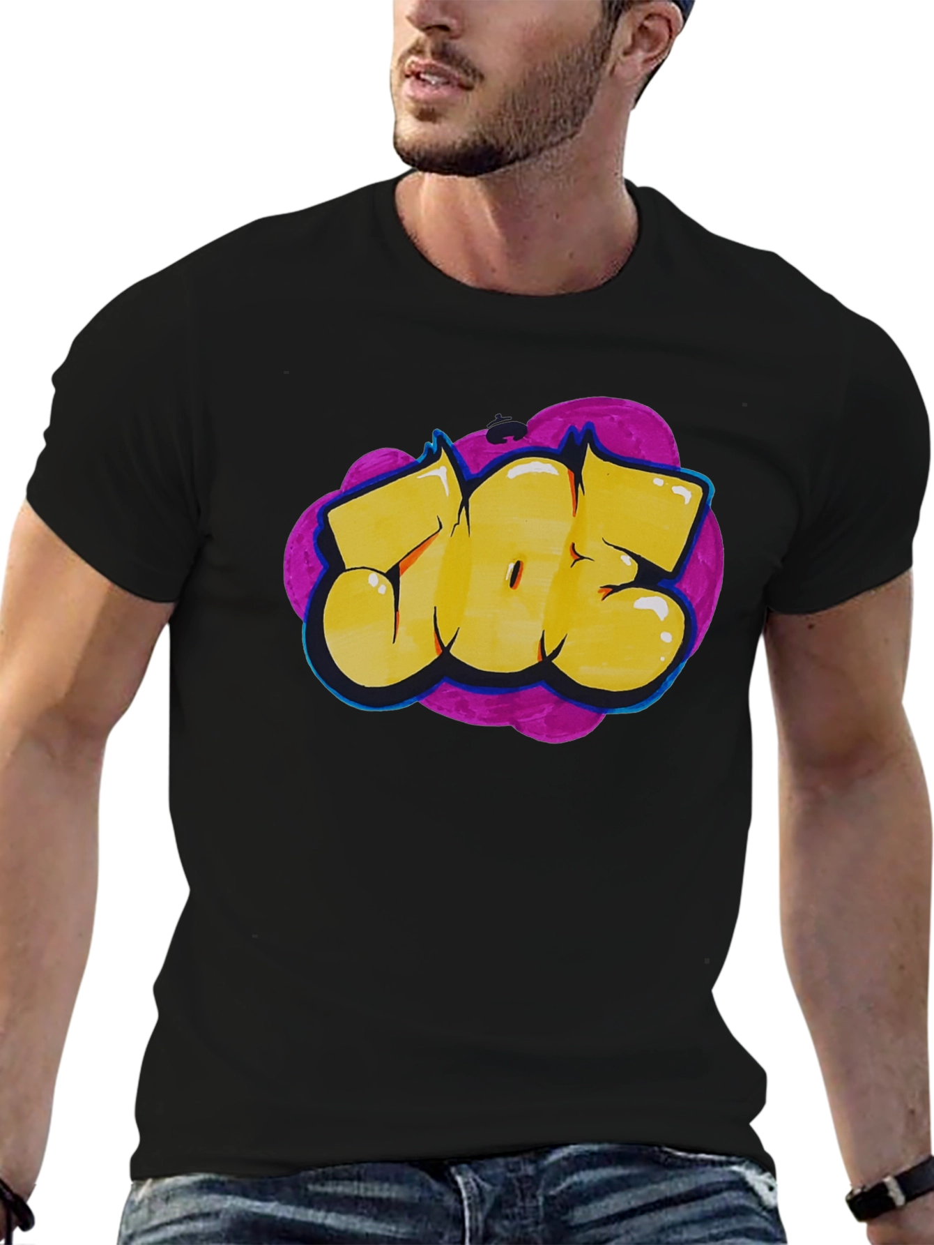 Graffiti Style Graphic Tee - Bold Statement T-Shirt