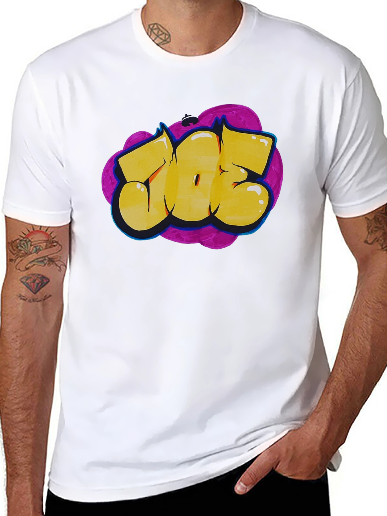 Graffiti Style Graphic Tee - Bold Statement T-Shirt