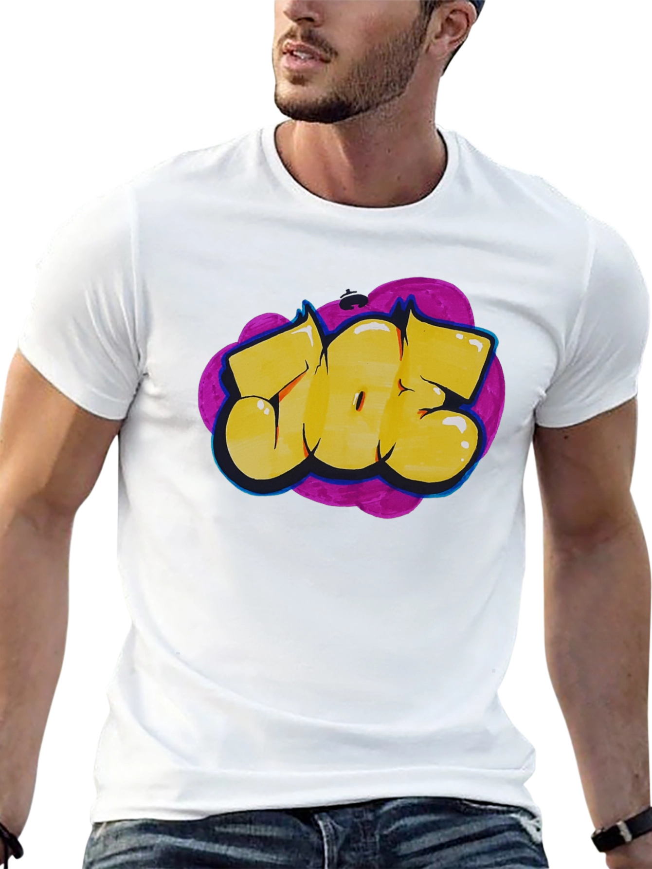Graffiti Style Graphic Tee - Bold Statement T-Shirt