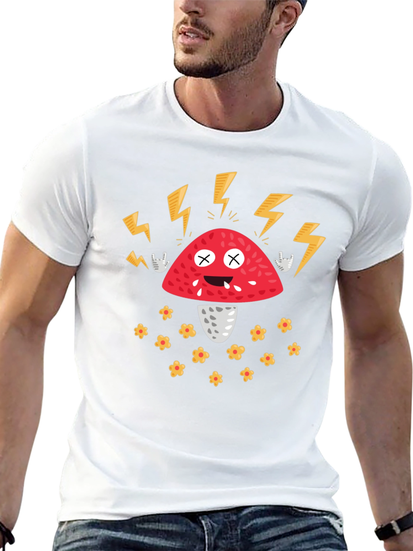 Rock On Mushroom Graphic Tee