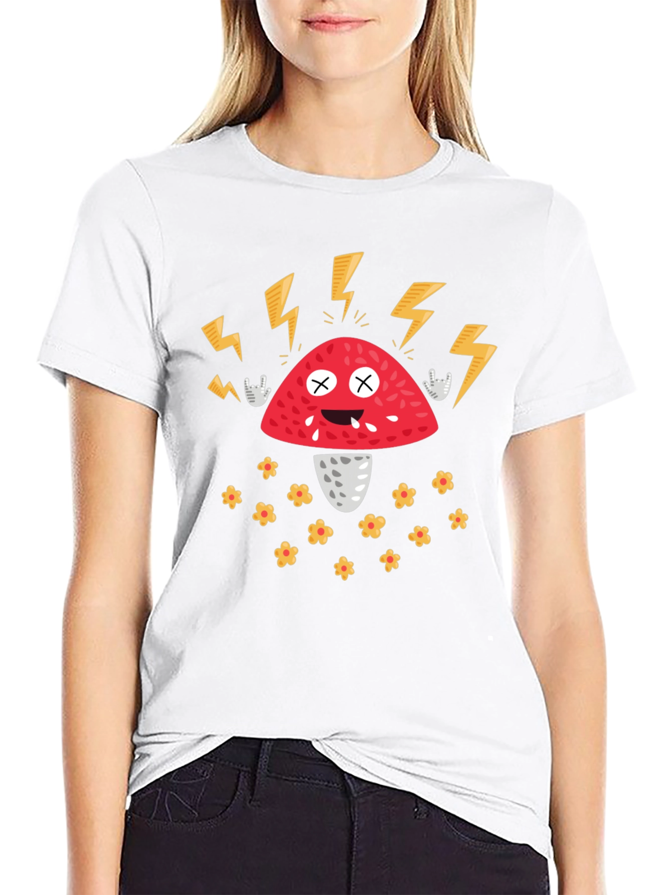 Rock On Mushroom Graphic Tee