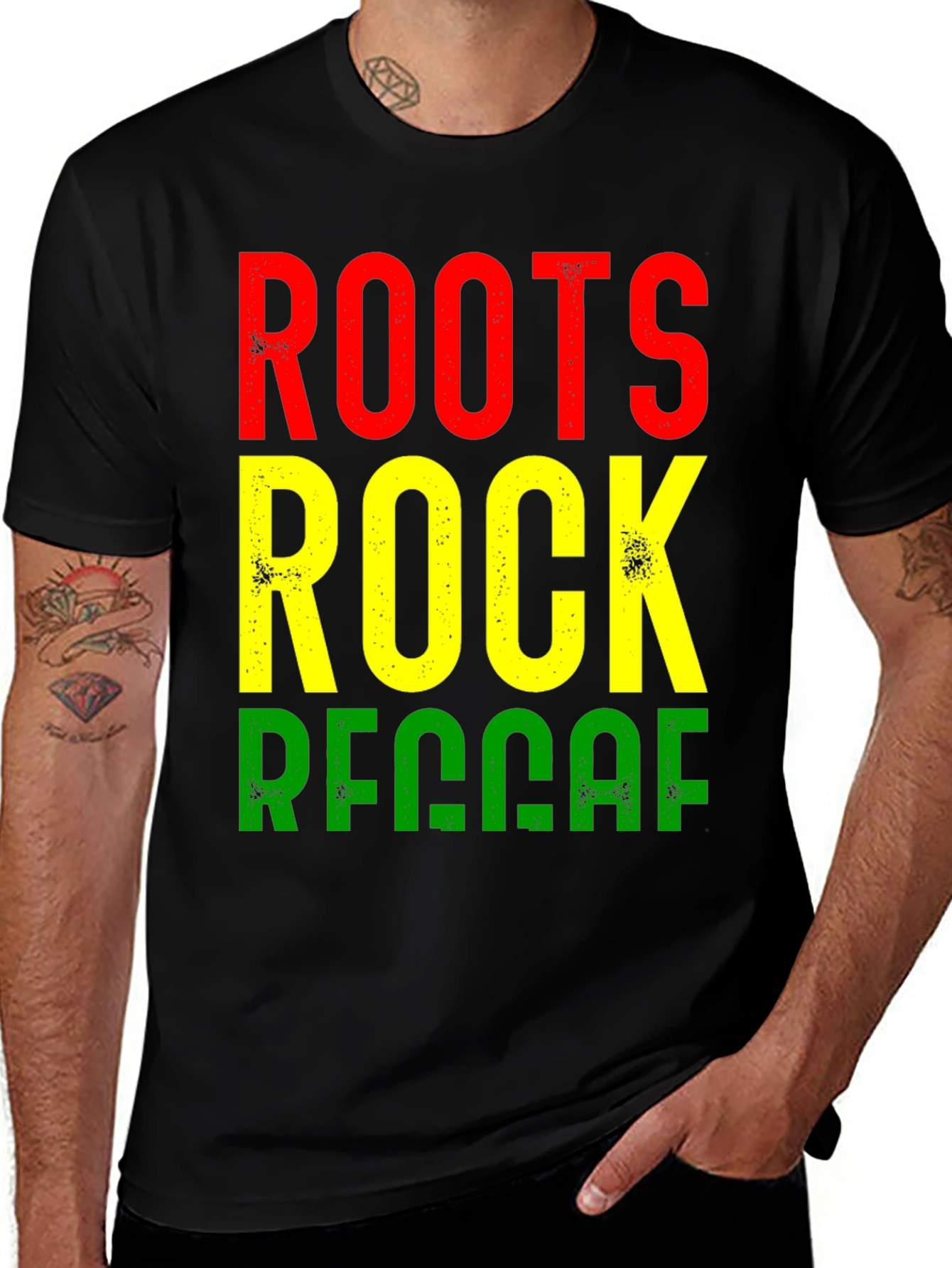 Roots Rock Reggae Black T-Shirt