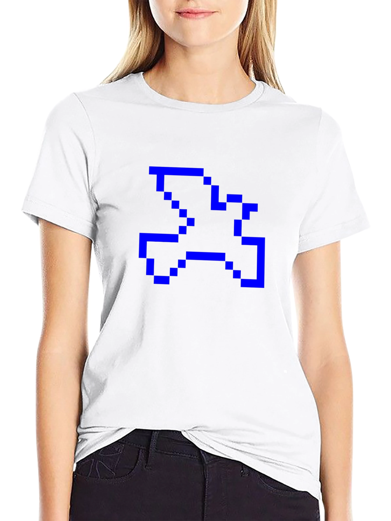 Pixel Art Dove Graphic Tee - Black T-Shirt