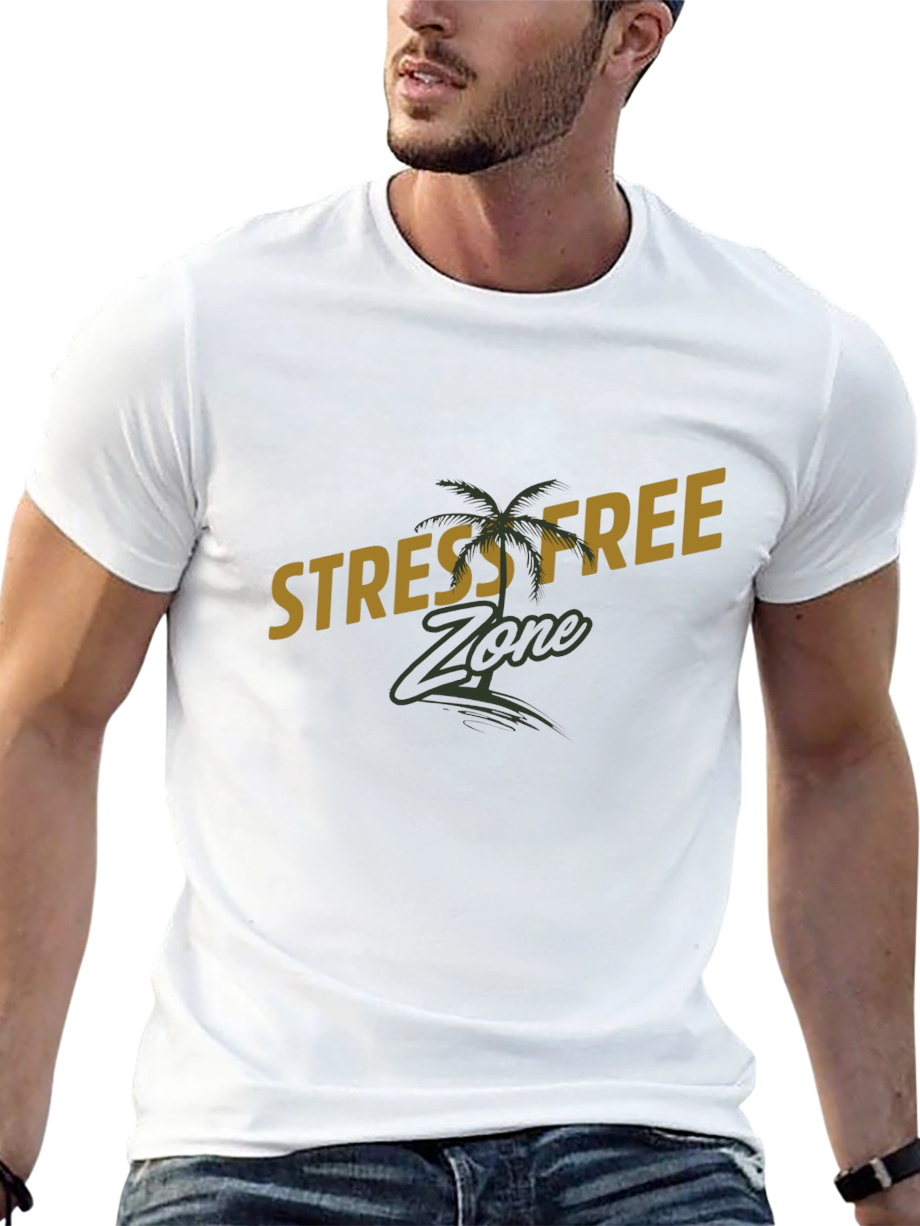 Stress-Free Zone Graphic Tee - Black