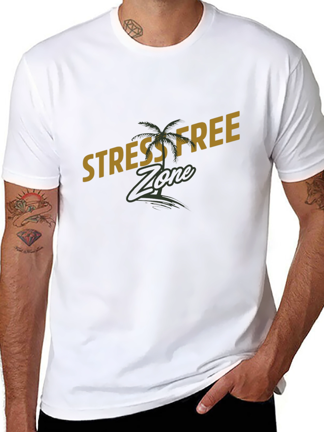Stress-Free Zone Graphic Tee - Black