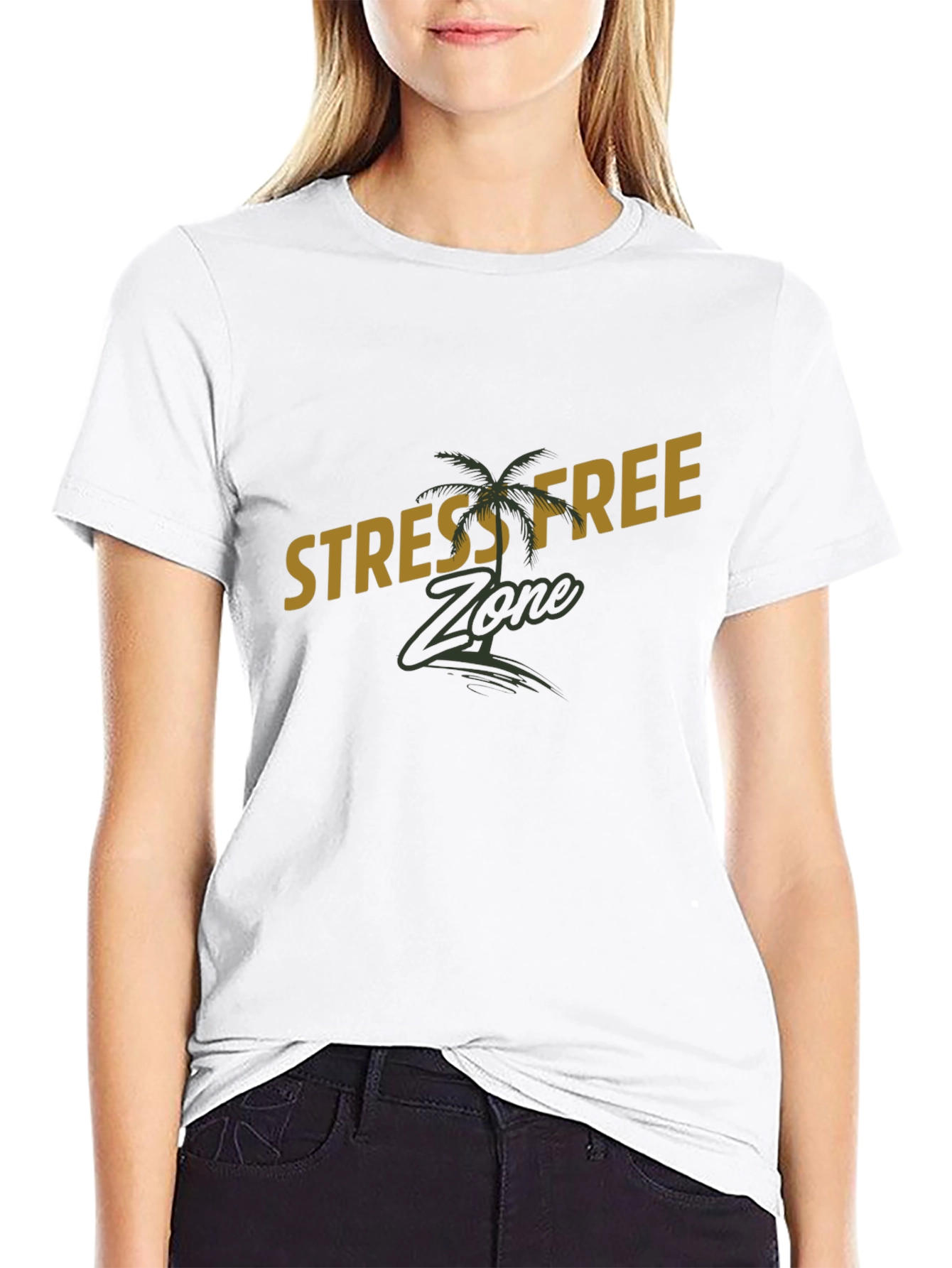Stress-Free Zone Graphic Tee - Black