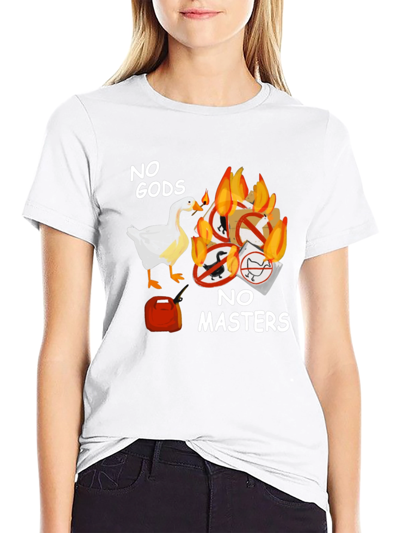 No Gods No Masters Goose T-Shirt