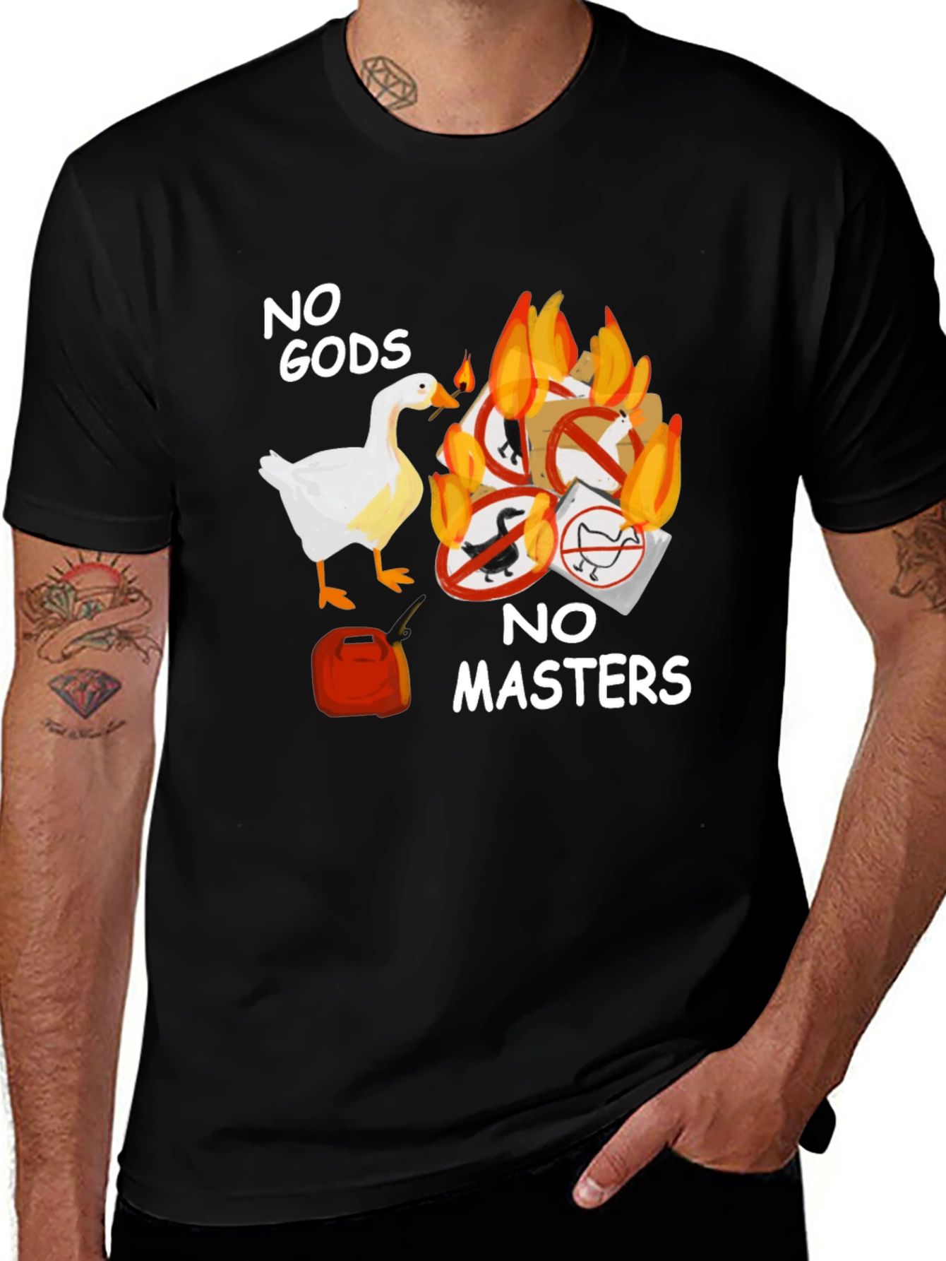 No Gods No Masters Goose T-Shirt