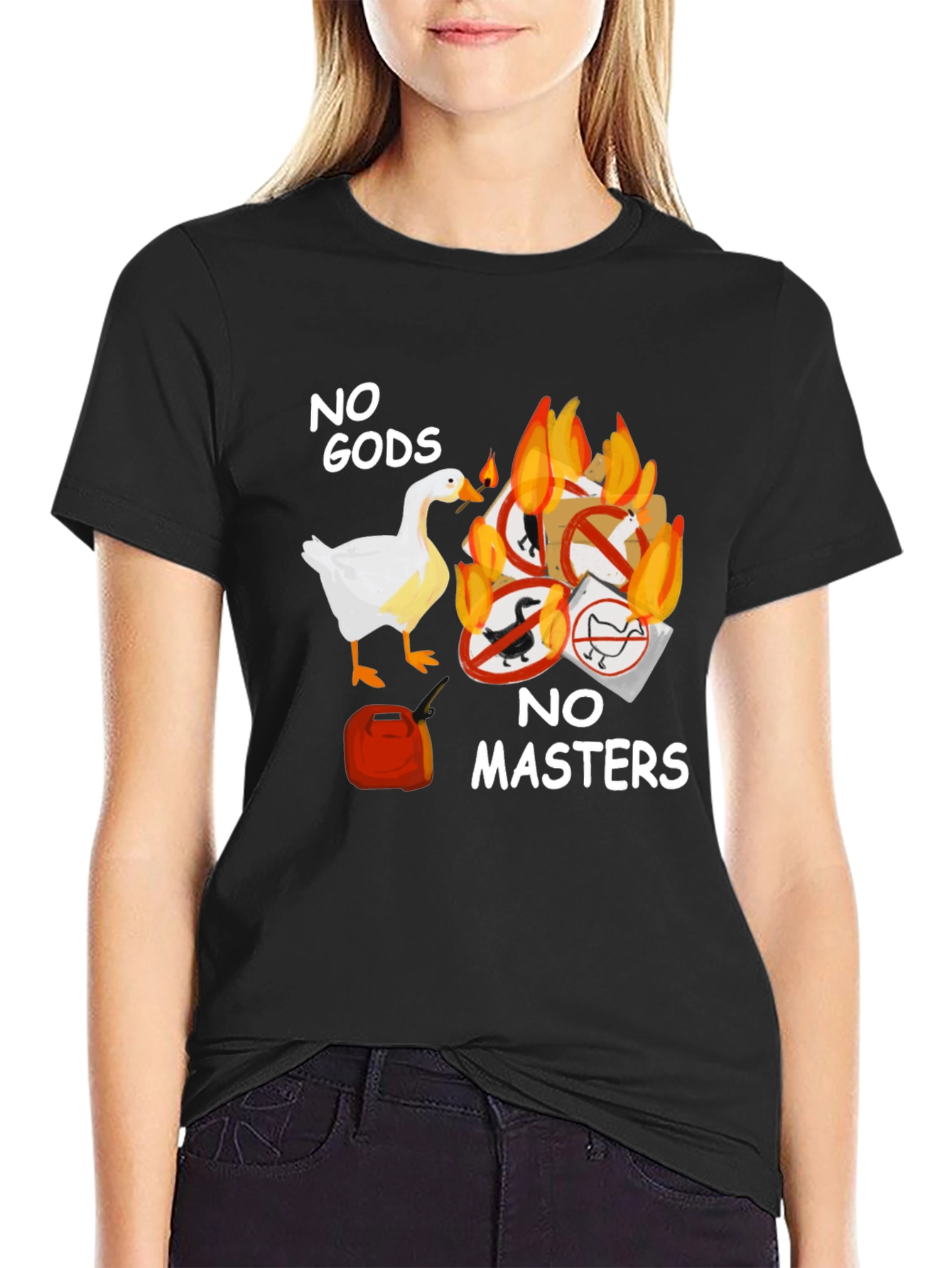 No Gods No Masters Goose T-Shirt