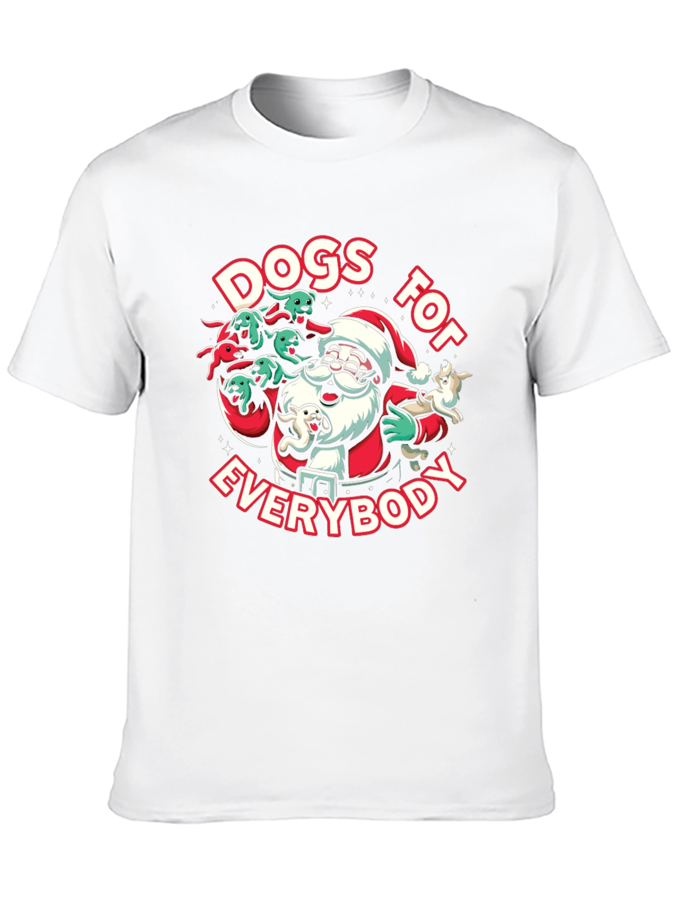 Dogs for Everybody Santa Graphic T-Shirt