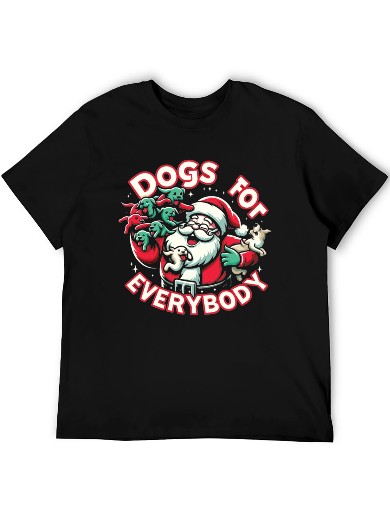 Dogs for Everybody Santa Graphic T-Shirt