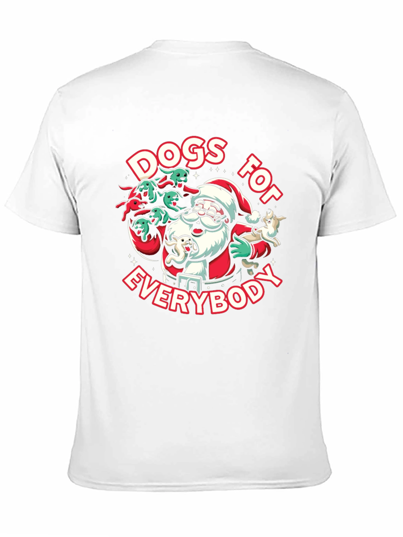 Dogs for Everybody Santa Graphic T-Shirt