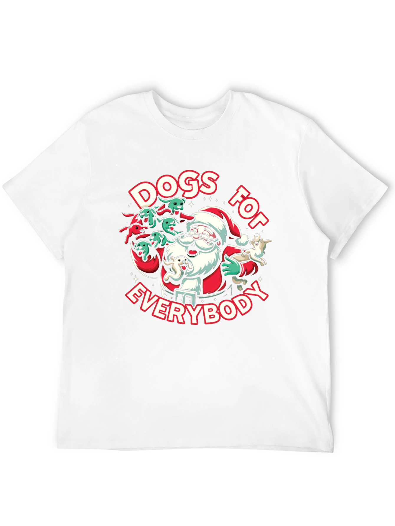 Dogs for Everybody Santa Graphic T-Shirt