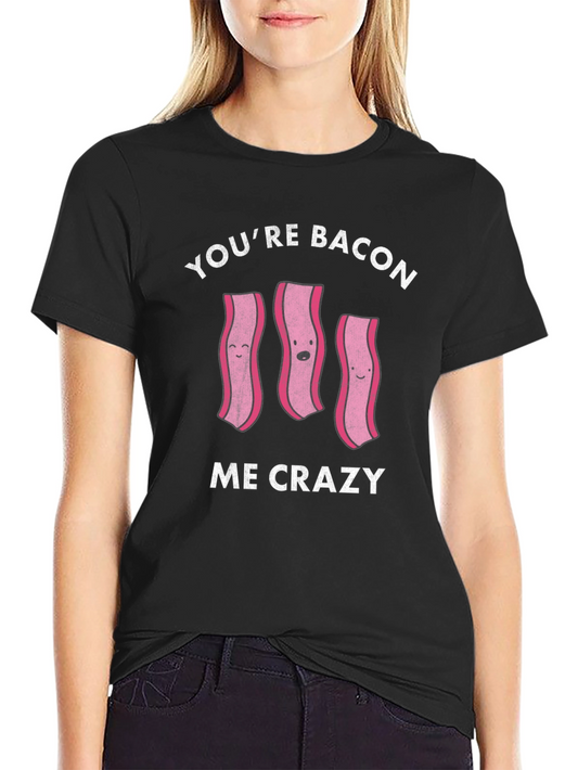 Bacon Me Crazy Black T-Shirt