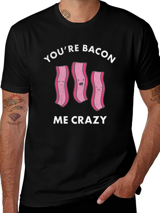 Bacon Me Crazy Black T-Shirt