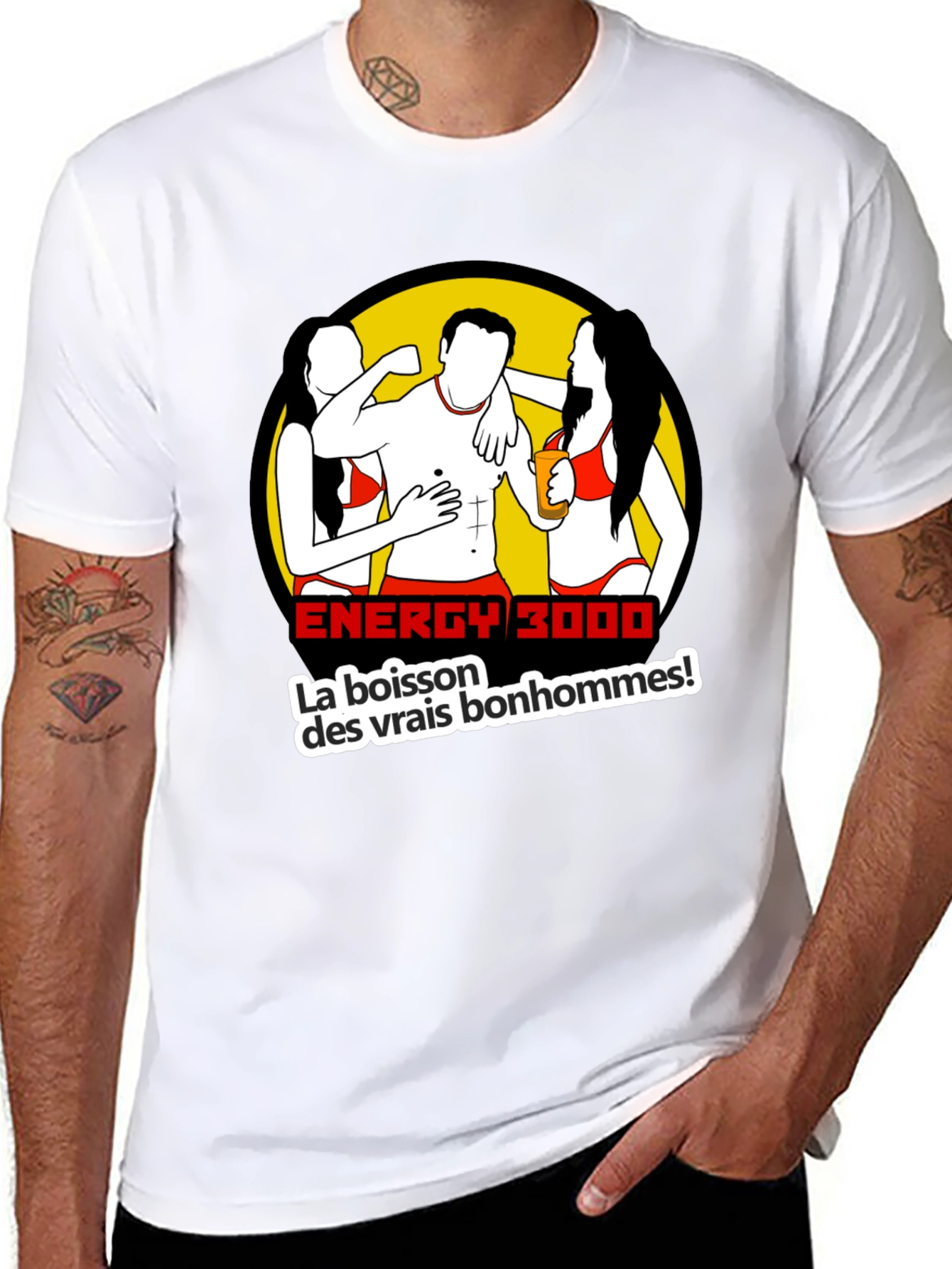 Energy 3000 Graphic T-Shirt - Mens Black Tee