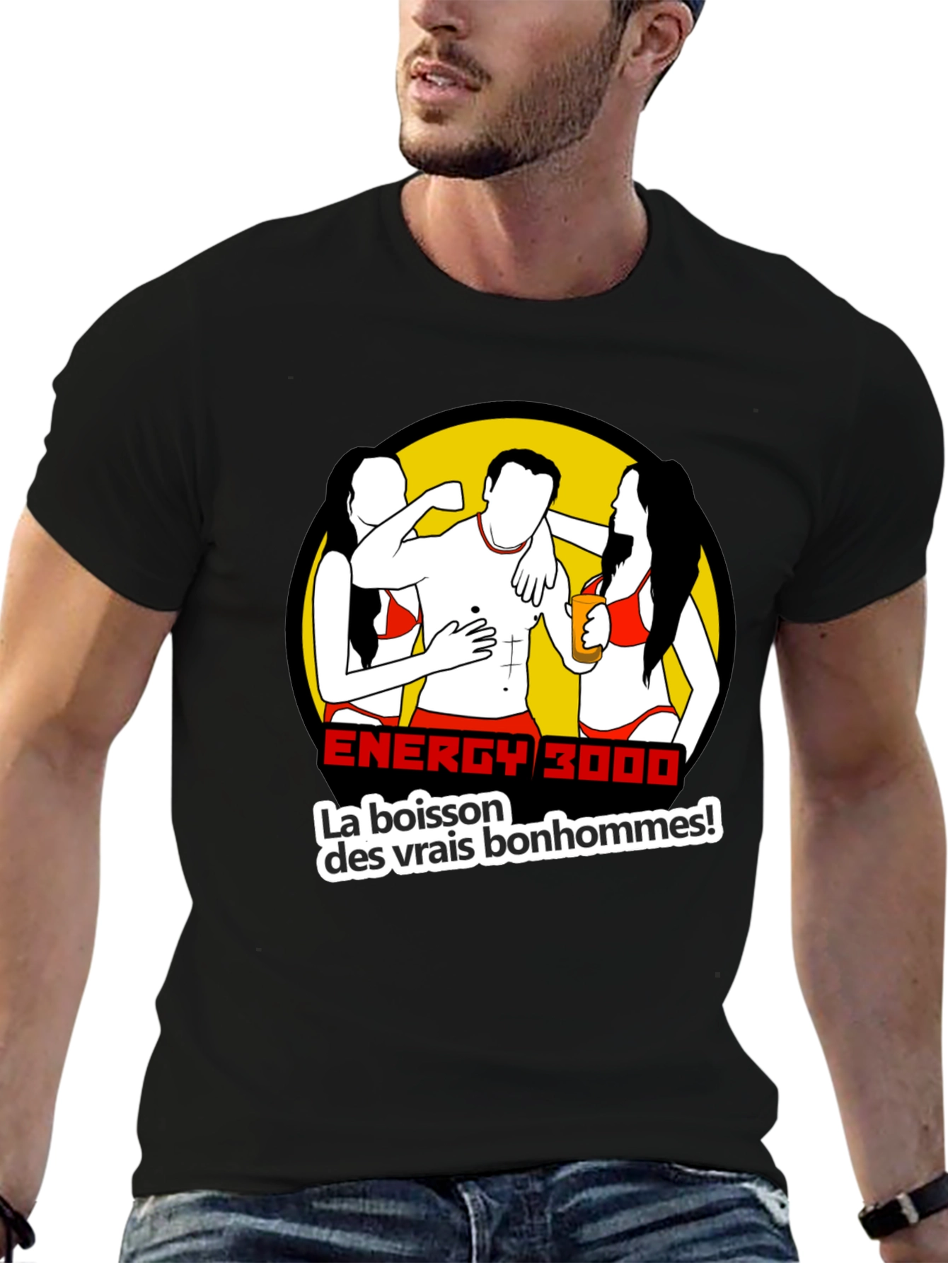 Energy 3000 Graphic T-Shirt - Mens Black Tee