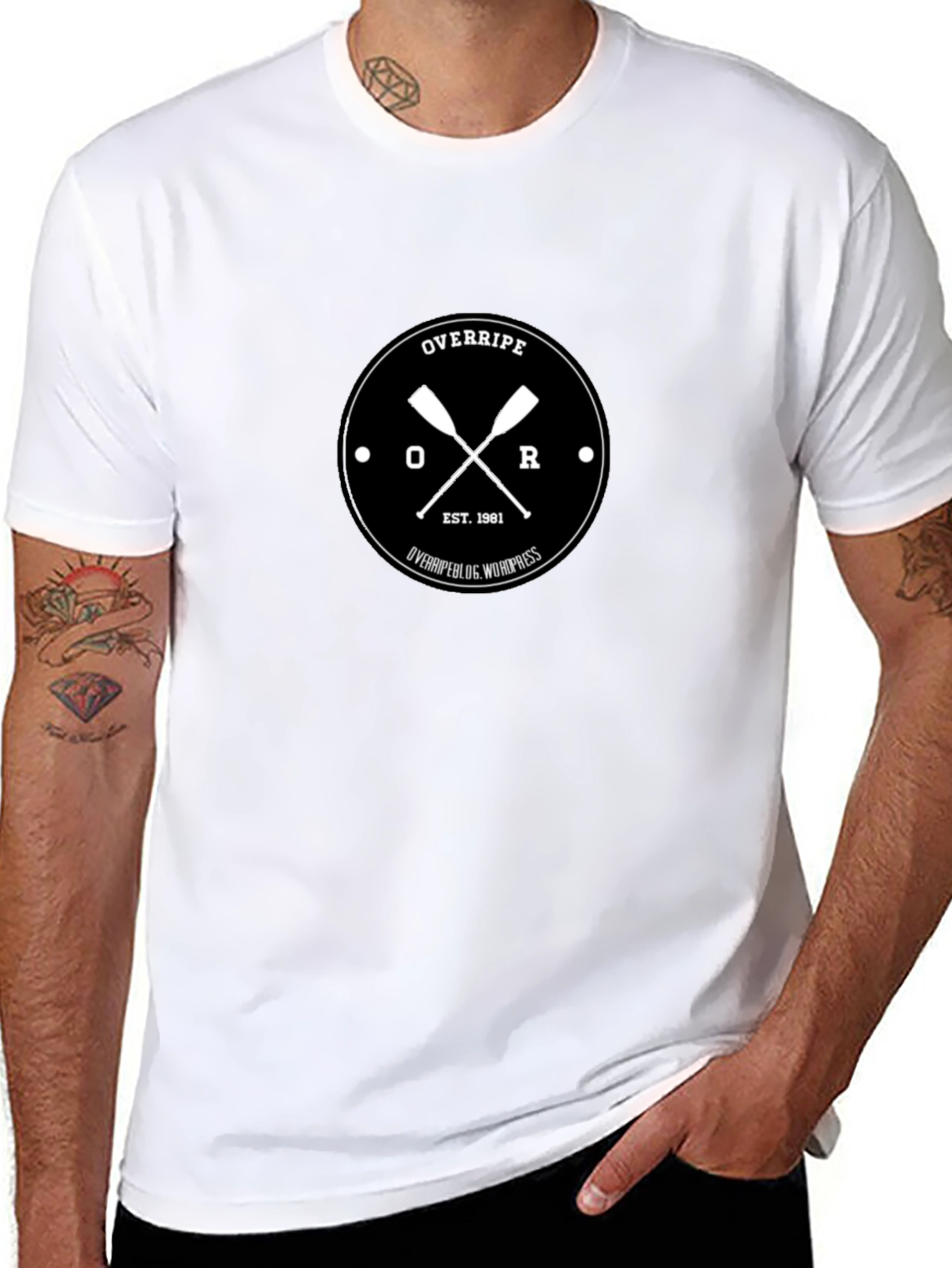 Overripe Graphic T-Shirt - Black Crew Neck Tee