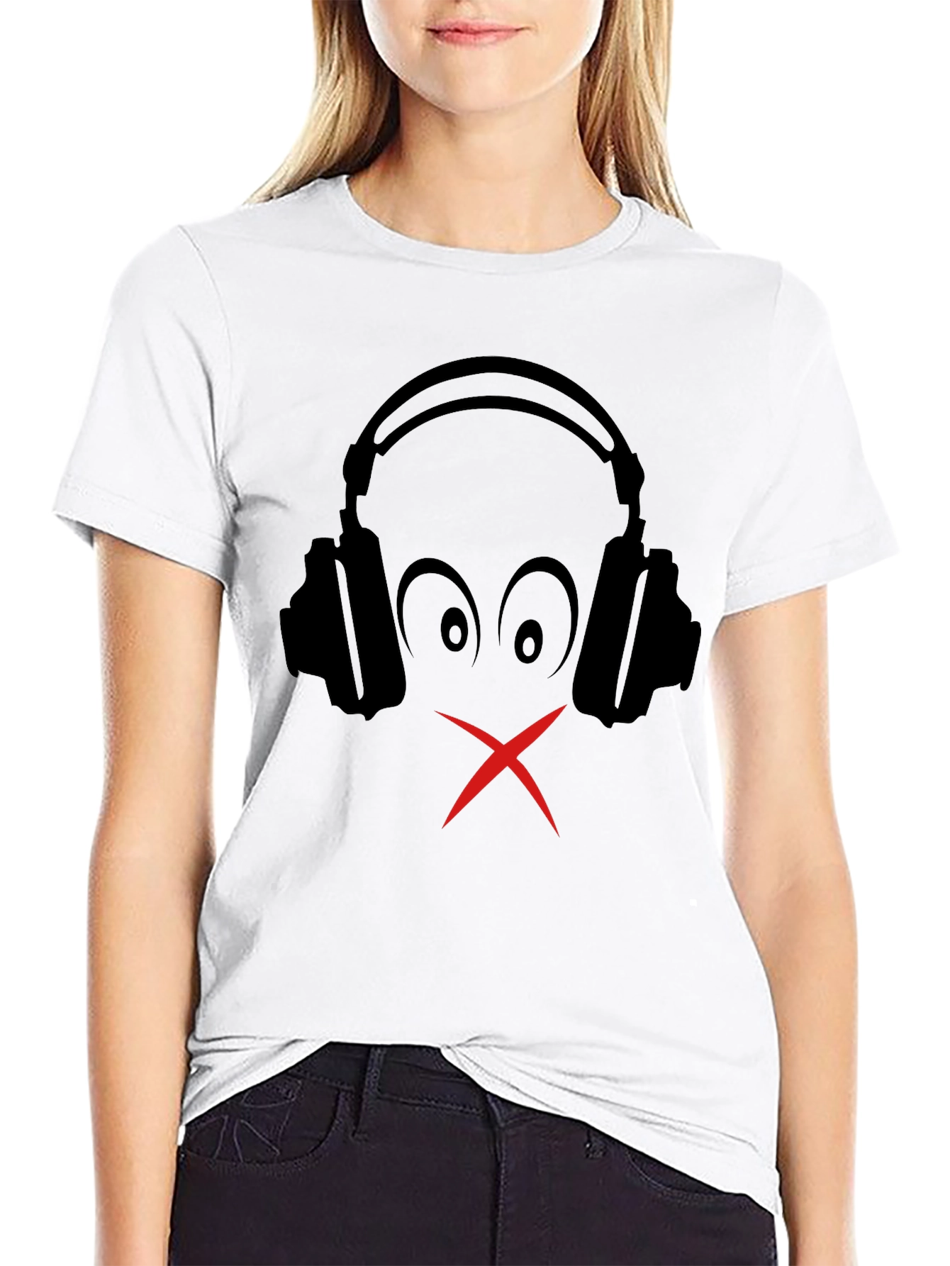 Silent Beats Tee: Headphones Graphic T-Shirt