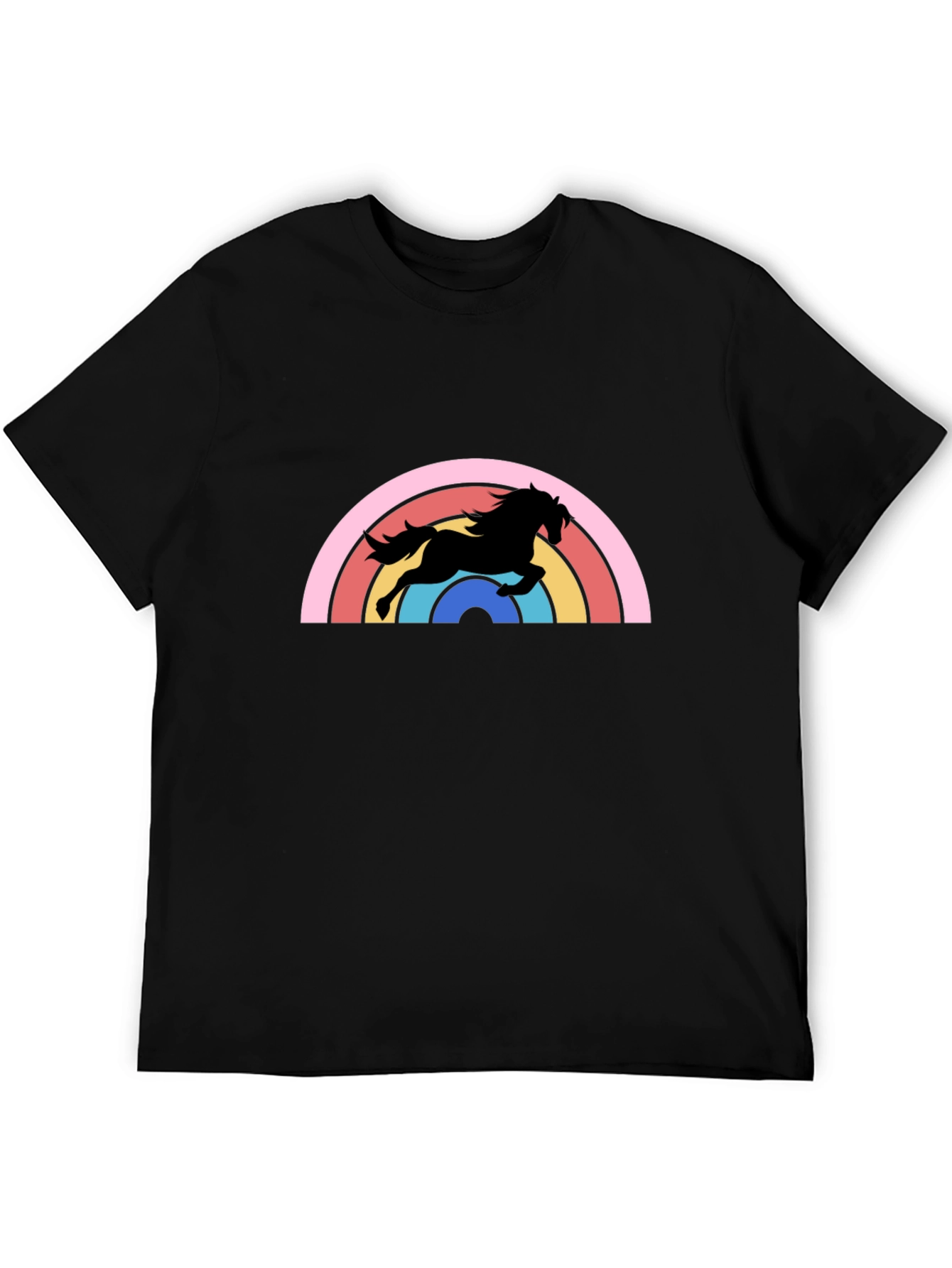 Retro Rainbow Horse Graphic Tee