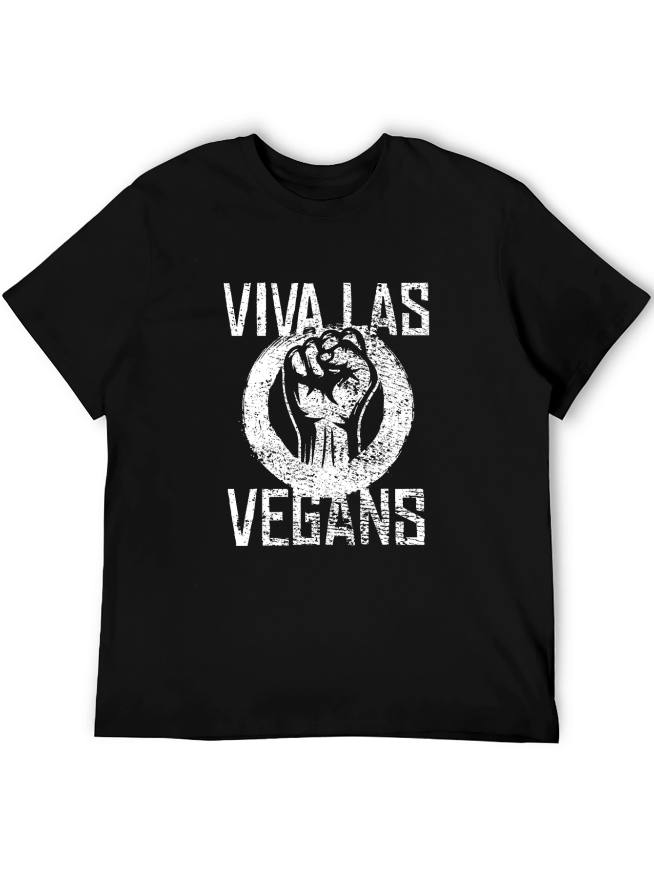 Viva Las Vegans Black T-Shirt - Vegan Activist Tee