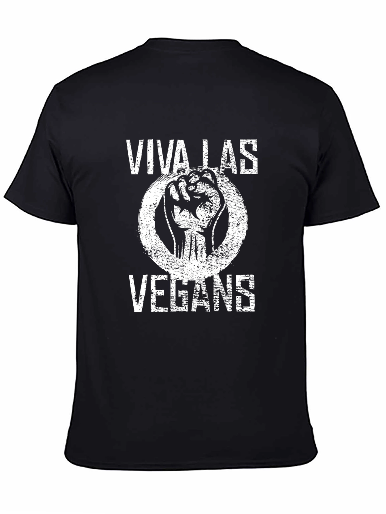 Viva Las Vegans Black T-Shirt - Vegan Activist Tee