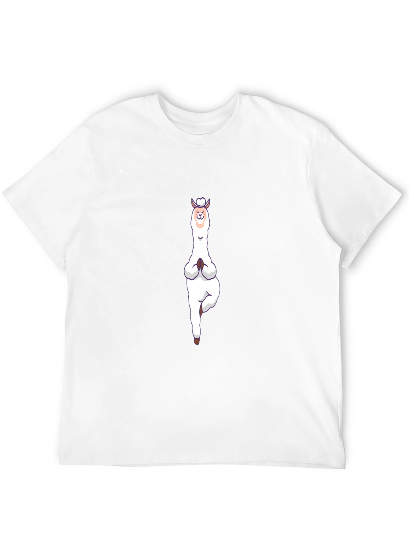 Yoga Llama Graphic Tee - Black Cotton T-Shirt