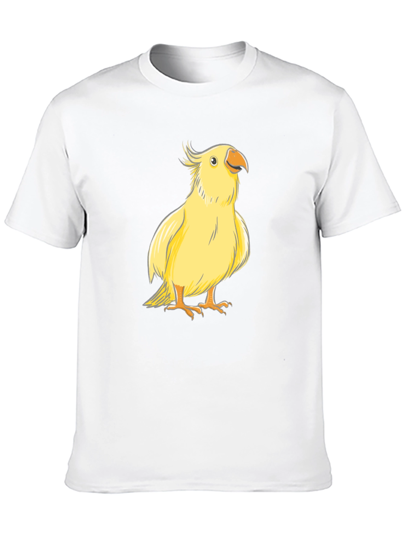 Yellow Bird Graphic Tee - Cute Parrot T-Shirt