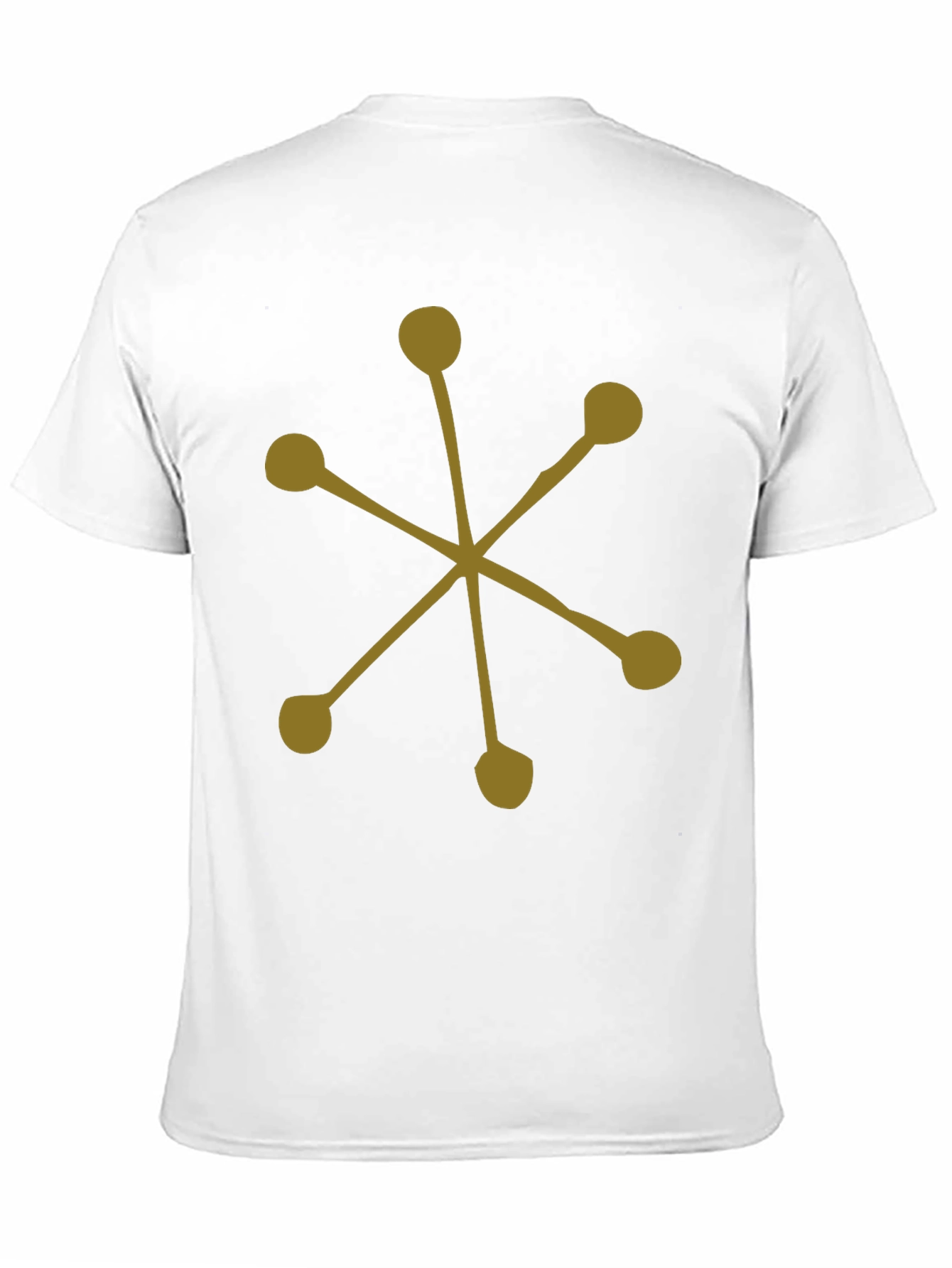 Abstract Starburst Graphic Tee - Black Cotton Casual