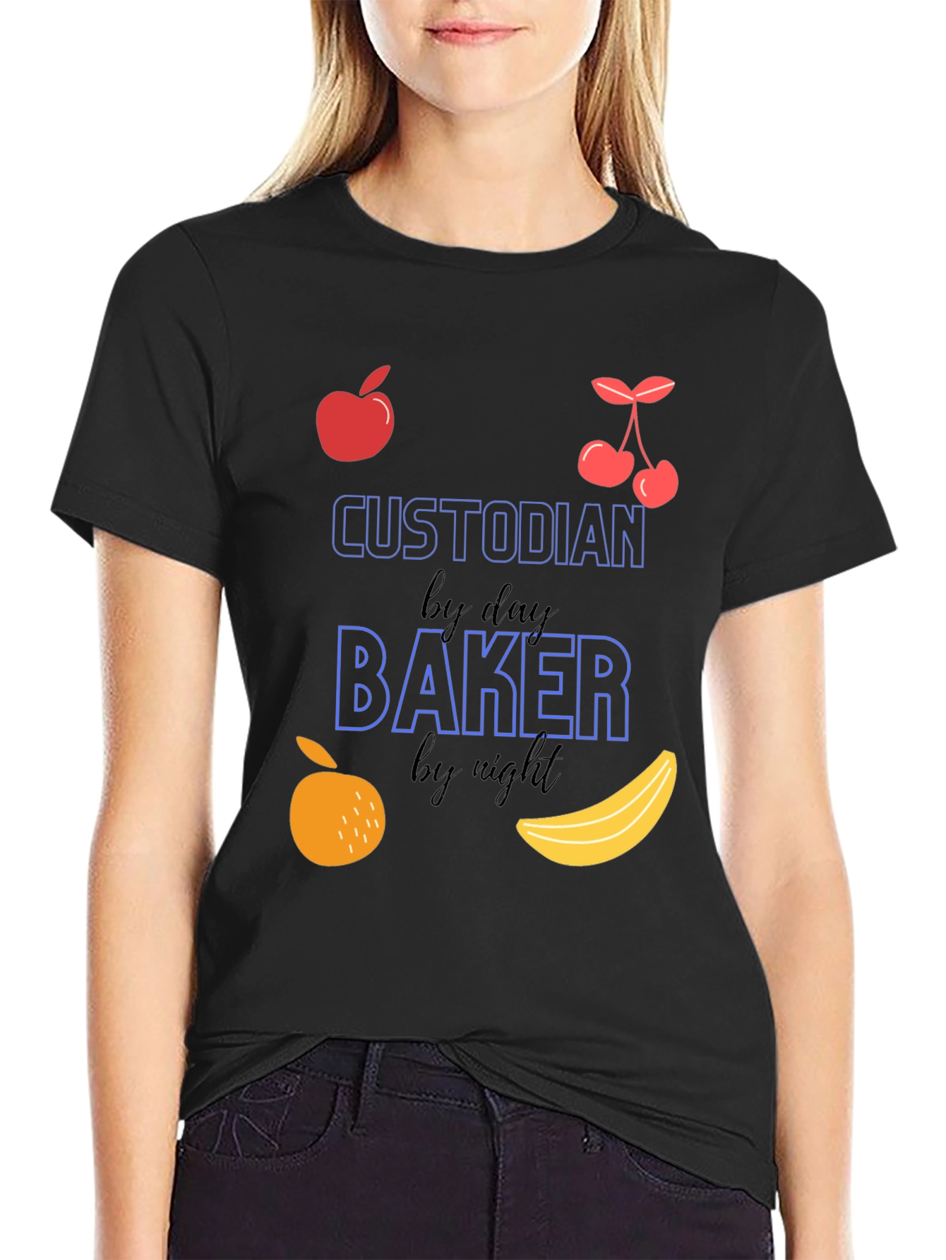 Custodian by Day Baker by Night Graphic T-Shirt