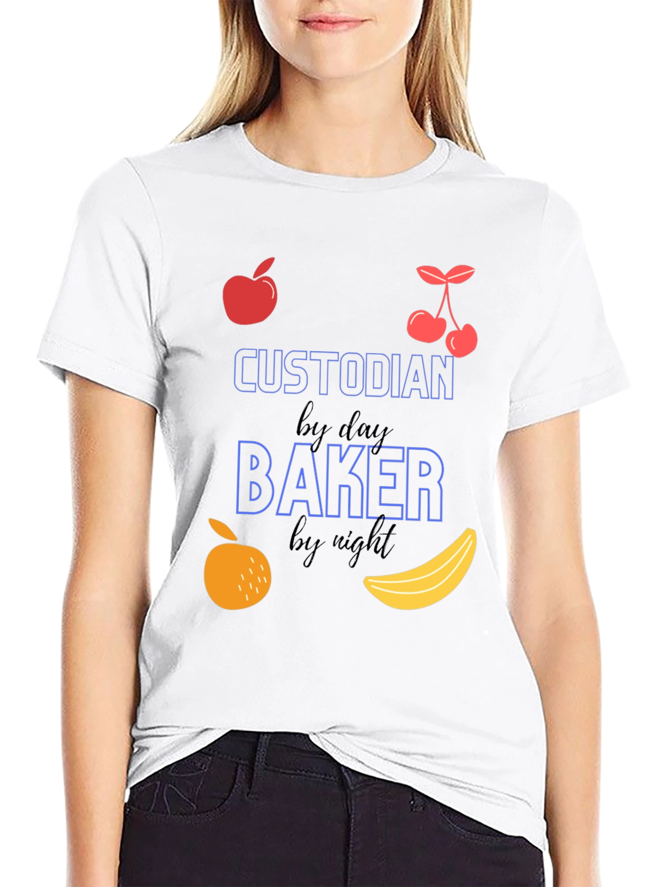 Custodian by Day Baker by Night Graphic T-Shirt