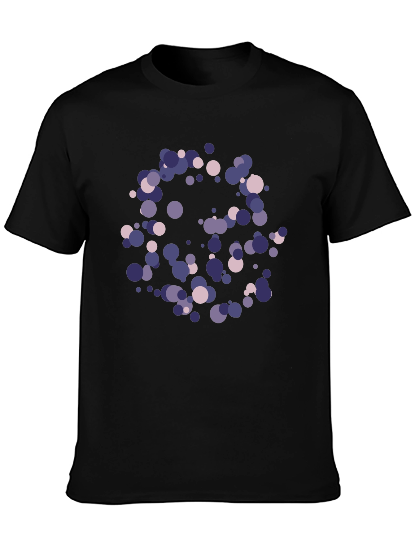 Abstract Polka Dot T-Shirt - Stylish Black Tee