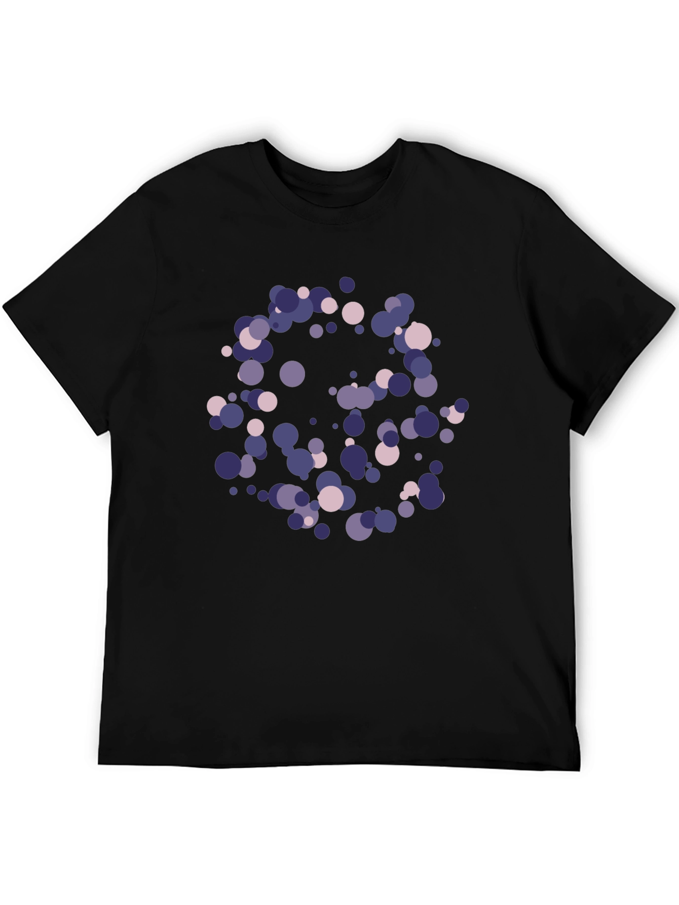 Abstract Polka Dot T-Shirt - Stylish Black Tee